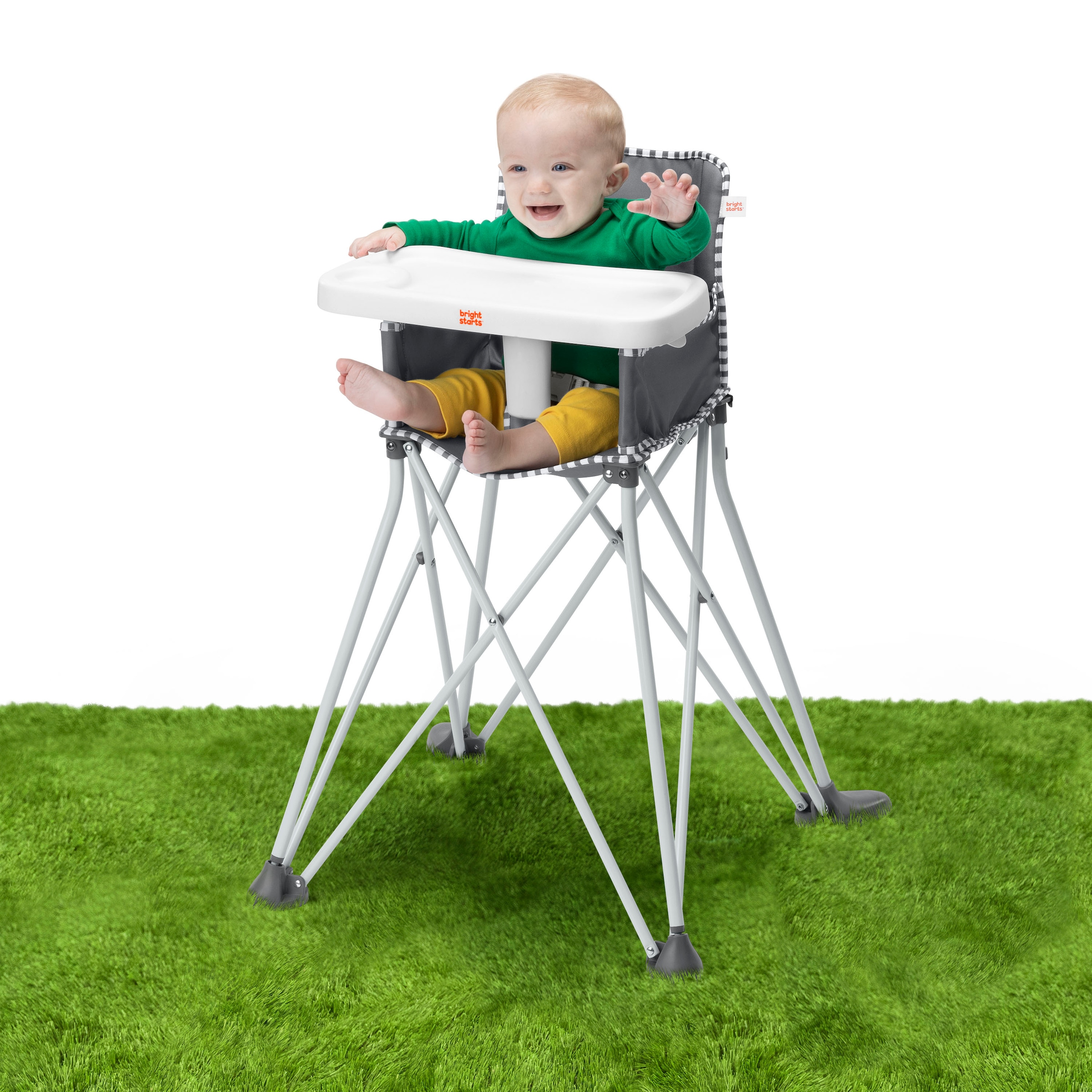 ingenuity Hochstuhl »Pop ‘N Dine Portable High Chair - Grau«, ideal für Unterwegs