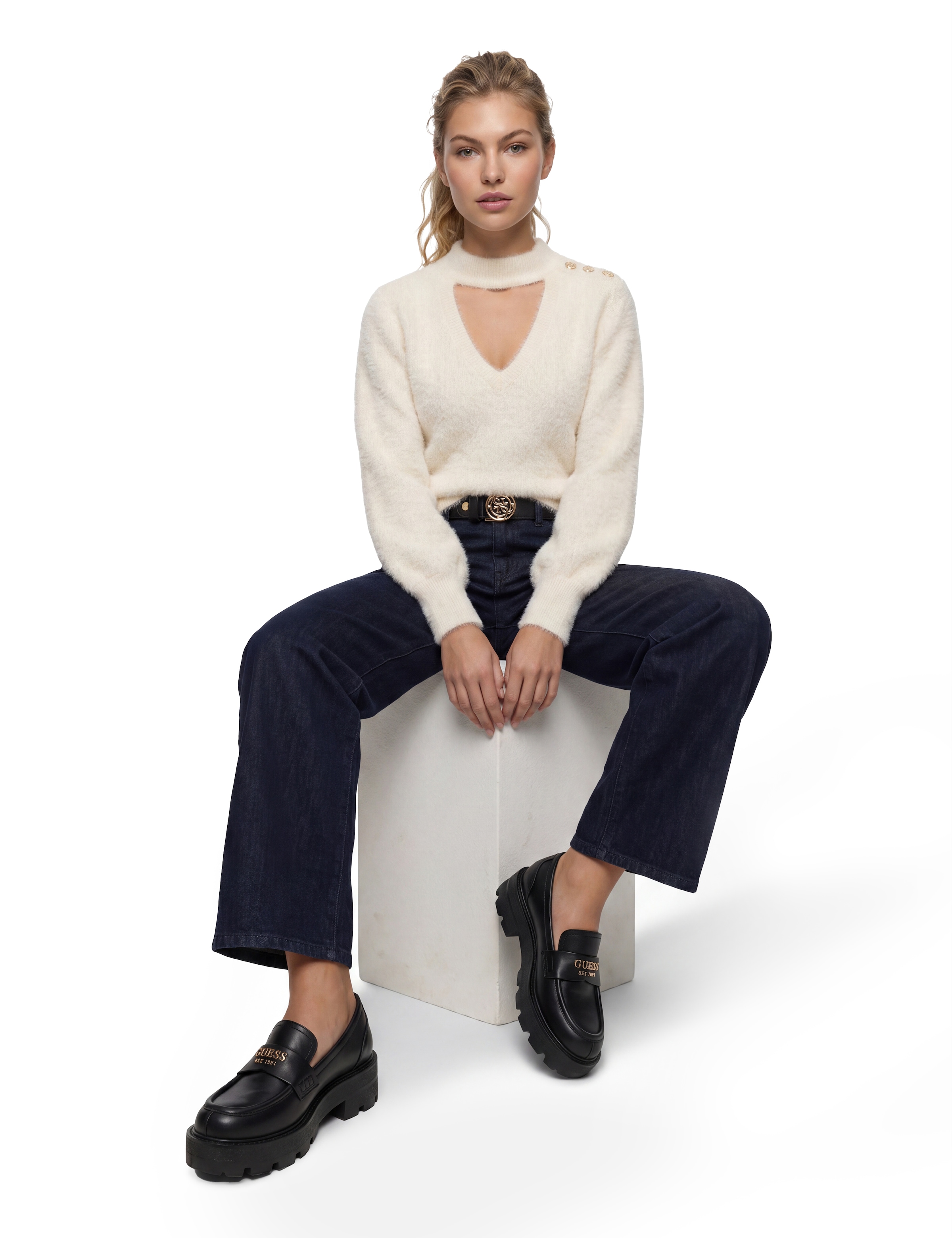 Guess Loafer »YAMINA«  Halbschuh, Slipper in klassischer Optik