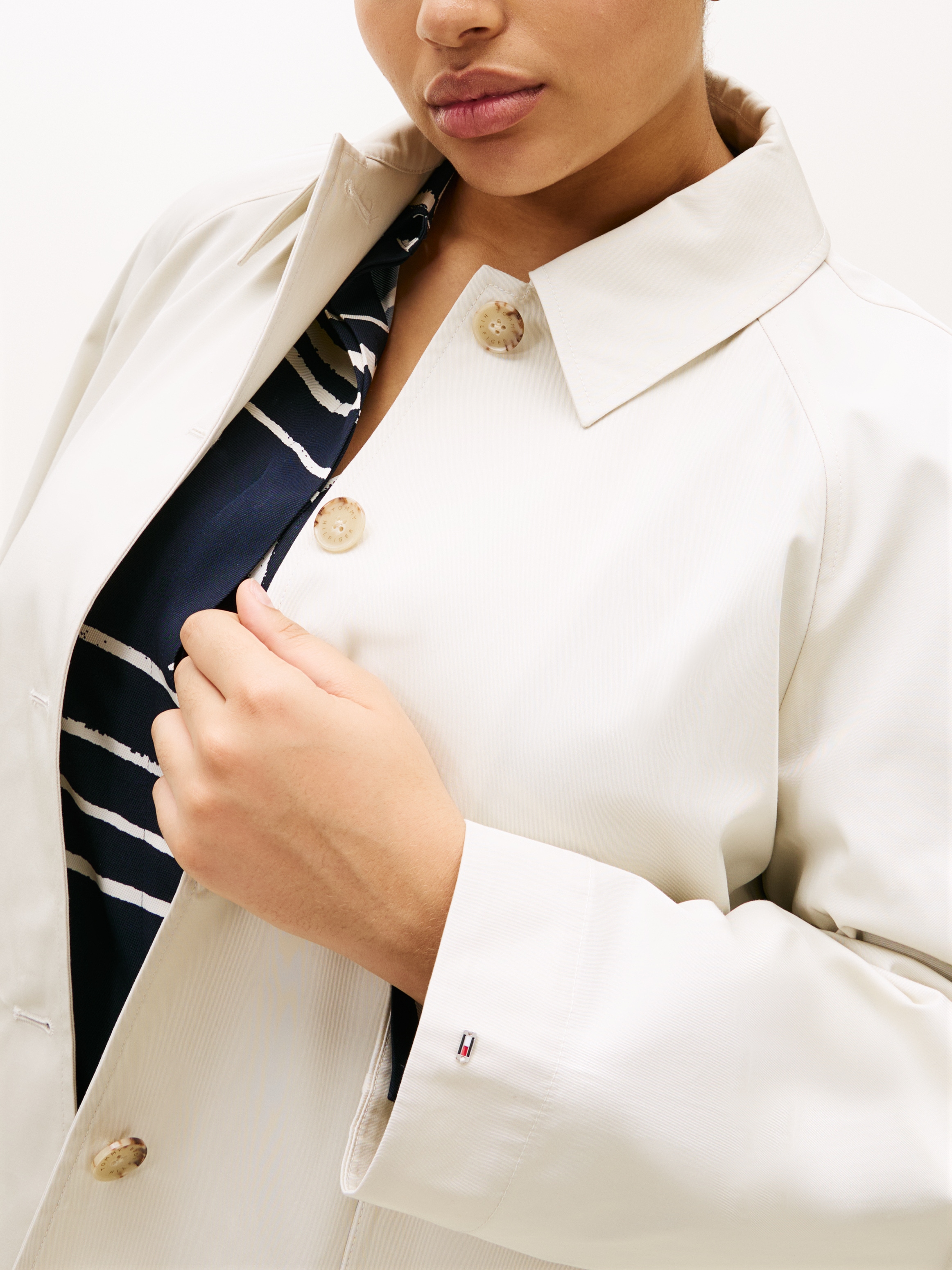 Tommy Hilfiger Curve Outdoorjacke »CRV COTTON SHORT JACKET« in großen Größen