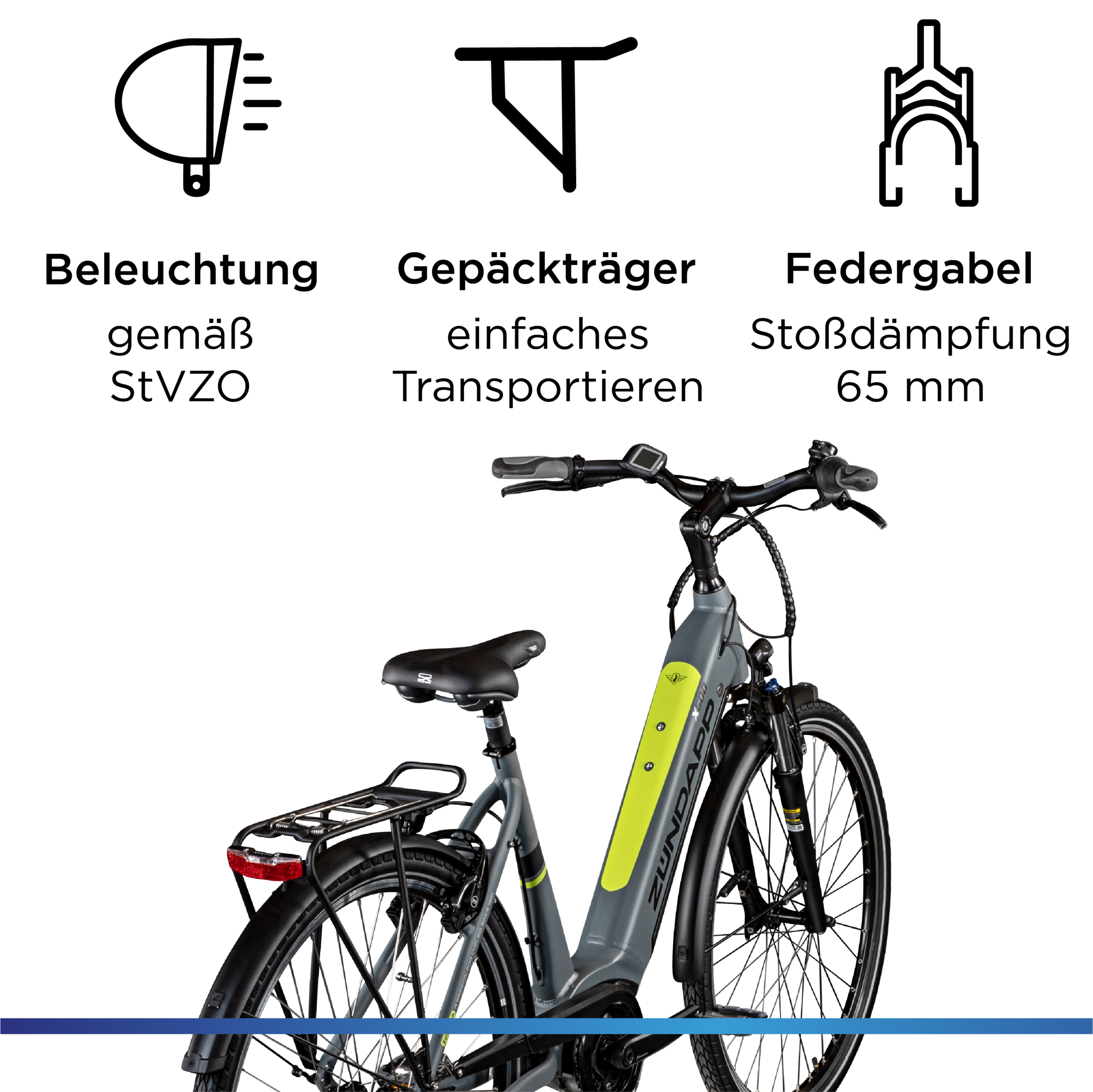 Zündapp »X600 - Bosch Mittelmotor« 7 Gang Shimano Nexus Schaltwerk Nabenschaltung Mittelmotor 250 W Pedelec, Elektrofahrrad für Damen u. Herren