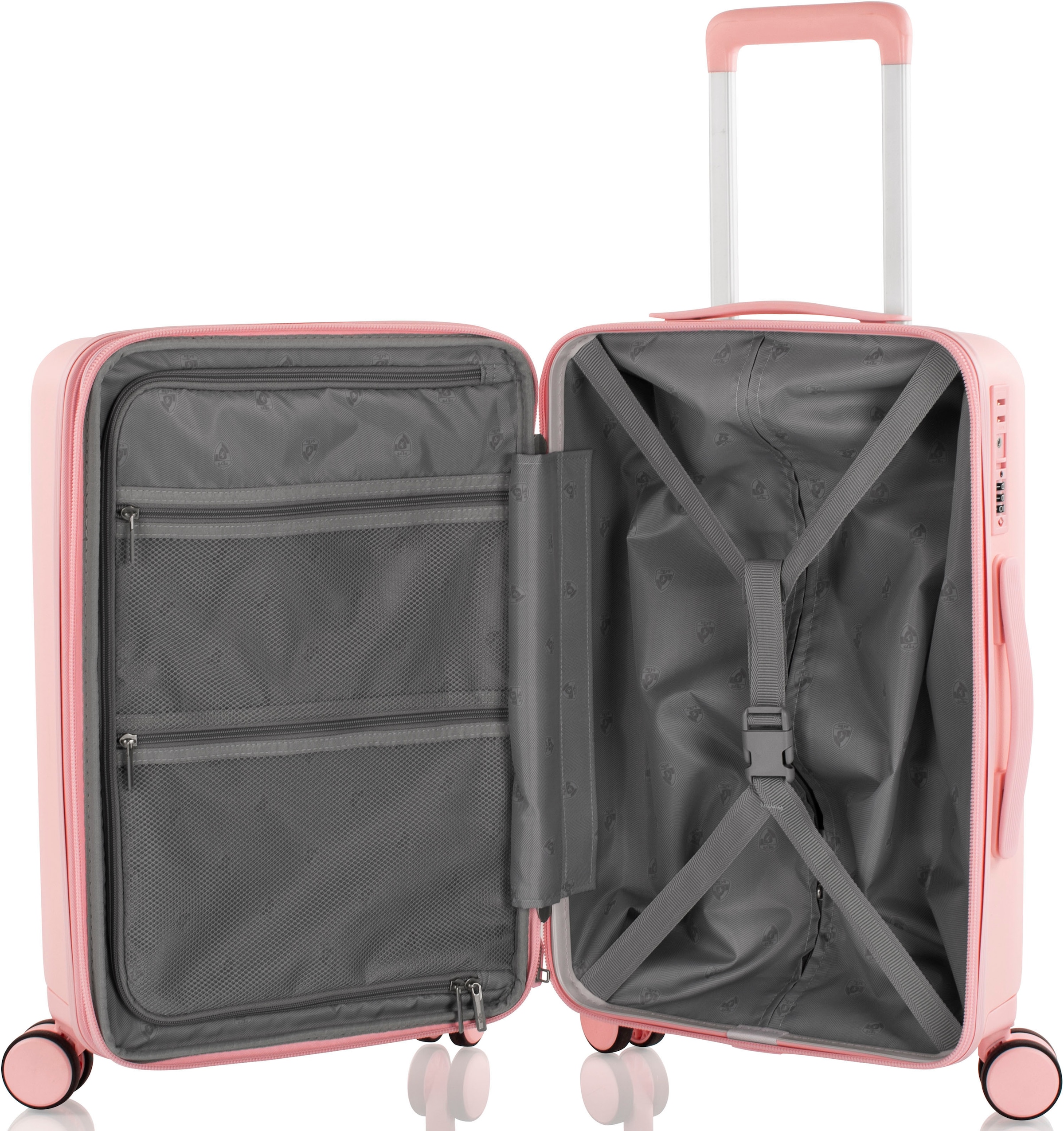 Heys Hartschalen-Trolley »Pastel, in verschiedenen Farben und Größen«, 4 Rollen, Heys x Joachim Llambi Handgepäck-Koffer TSA Schloss Volumenerweiterung