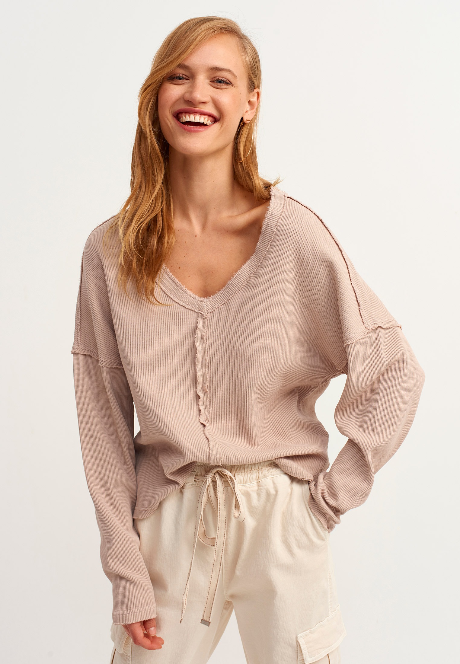 OXXO Strickpullover, mit Waffelstruktur