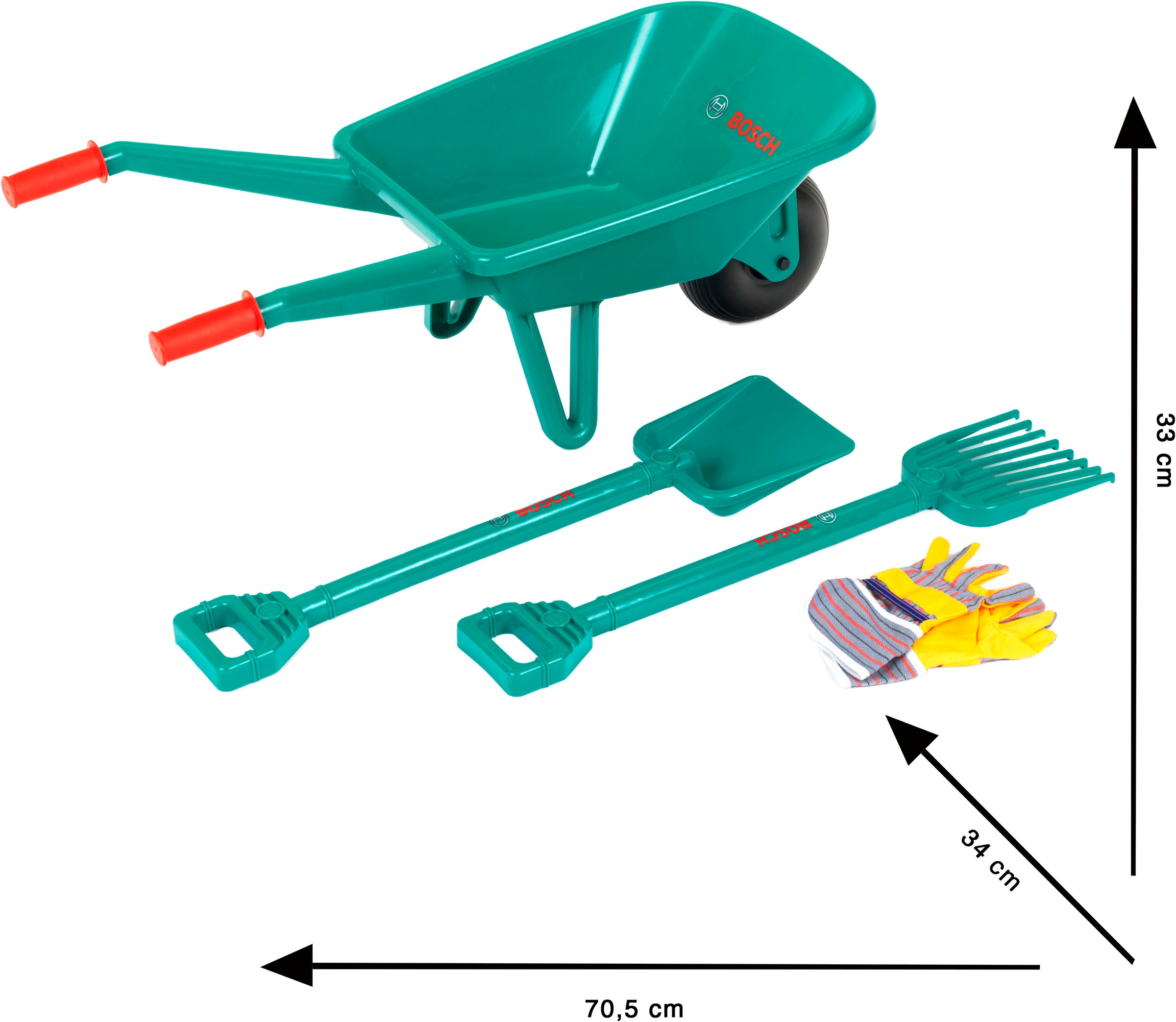 Klein Kinder-Gartenset »Bosch Kinder-Gartenset«, (Set, 4 tlg.), mit Schubkarre; Made in Germany