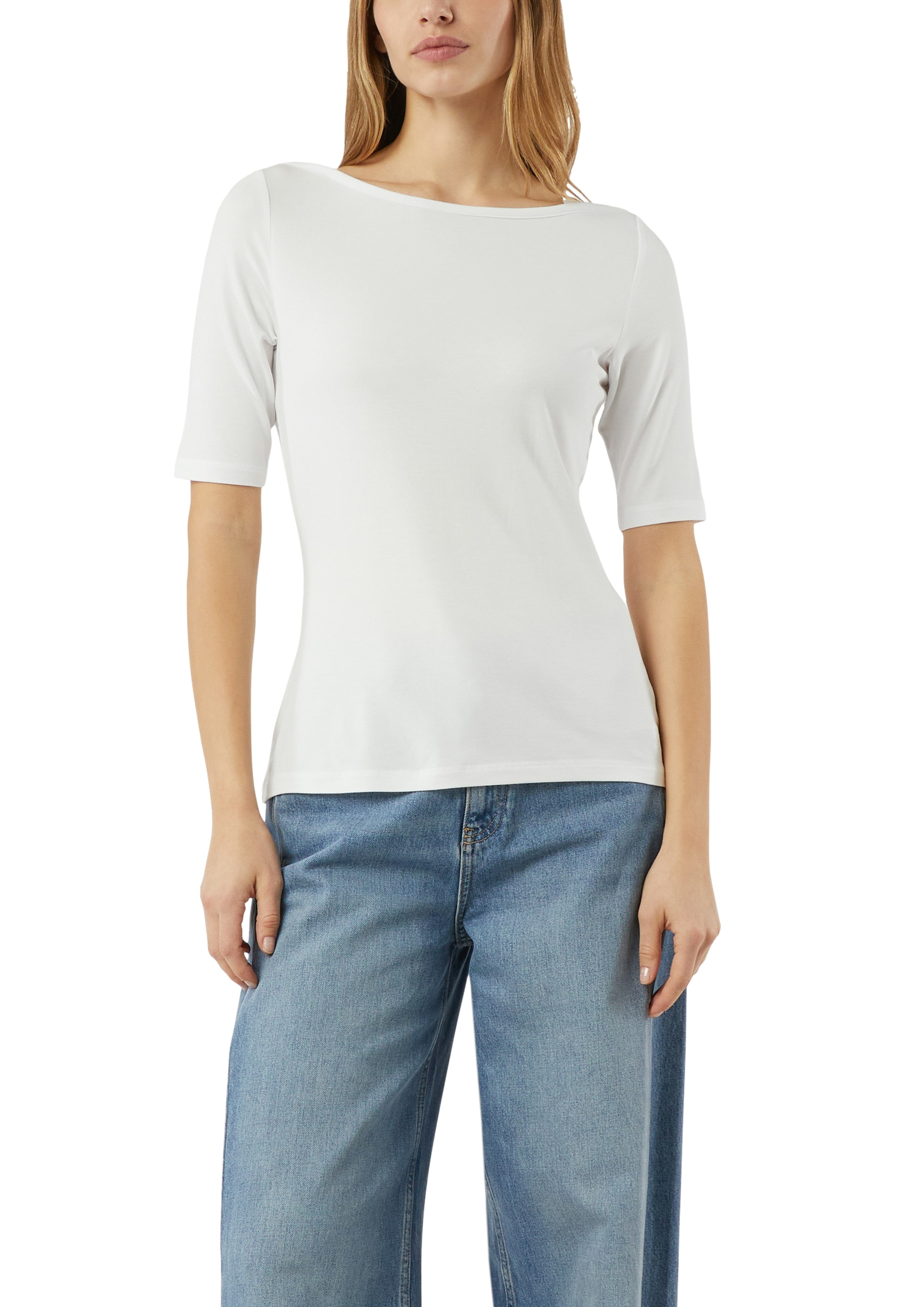 Comma T-Shirt halbarm, mit U-Boot.Ausschnitt