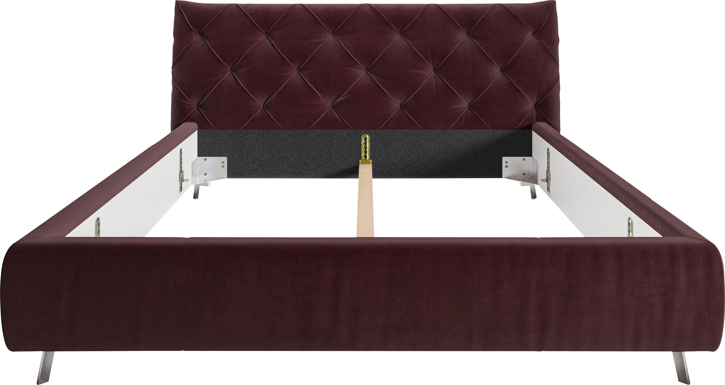 Home affaire Polsterbett »Elloree in 4 Breiten bis 200cm, auch in Leder« Kopfteilhöhe 105cm, belastbar bis 280 kg, auch in Überlänge 220cm