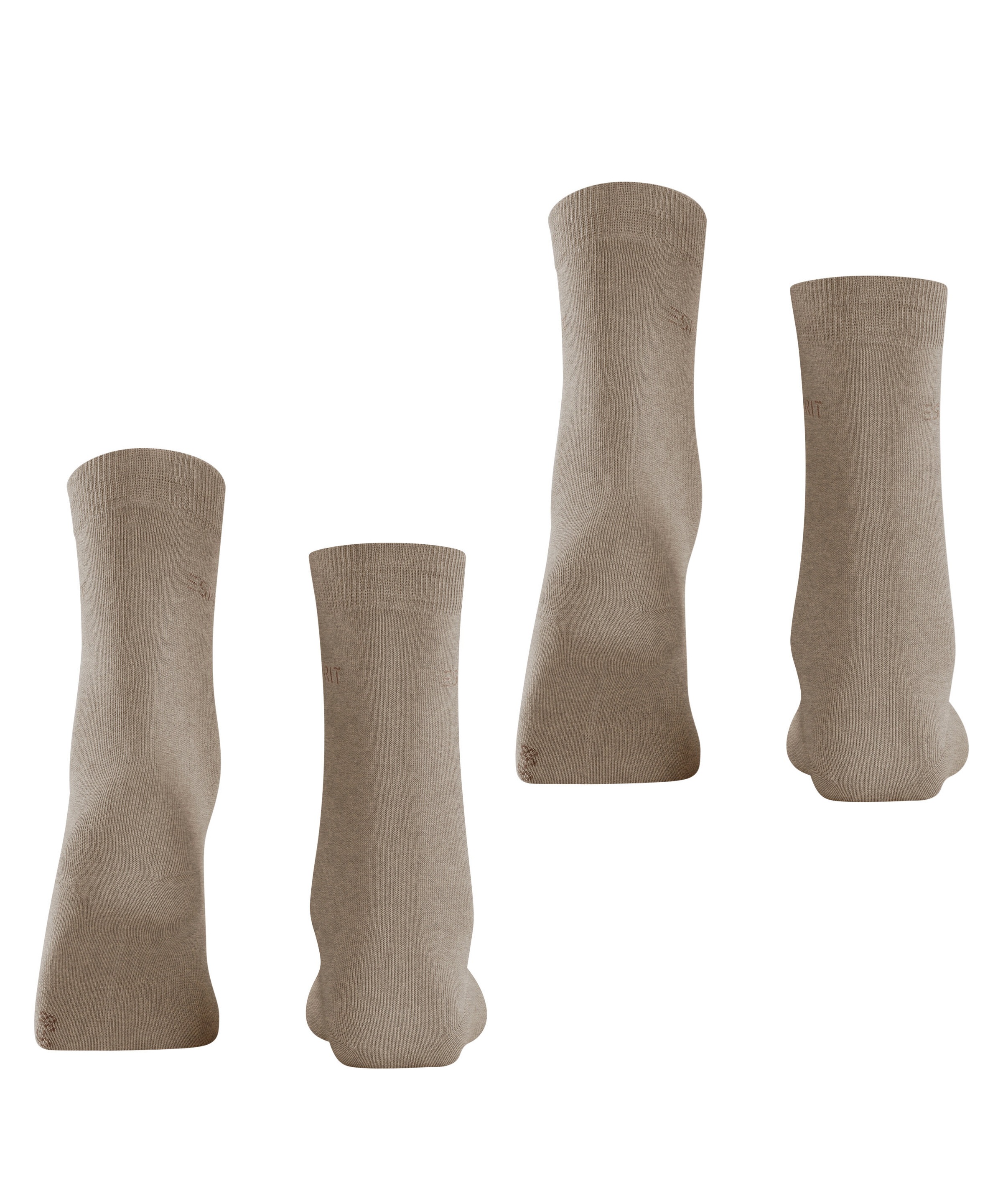 Esprit Socken »Uni«, (2 Paar, 2er Pack), aus elastischem Material, atmungsaktiv