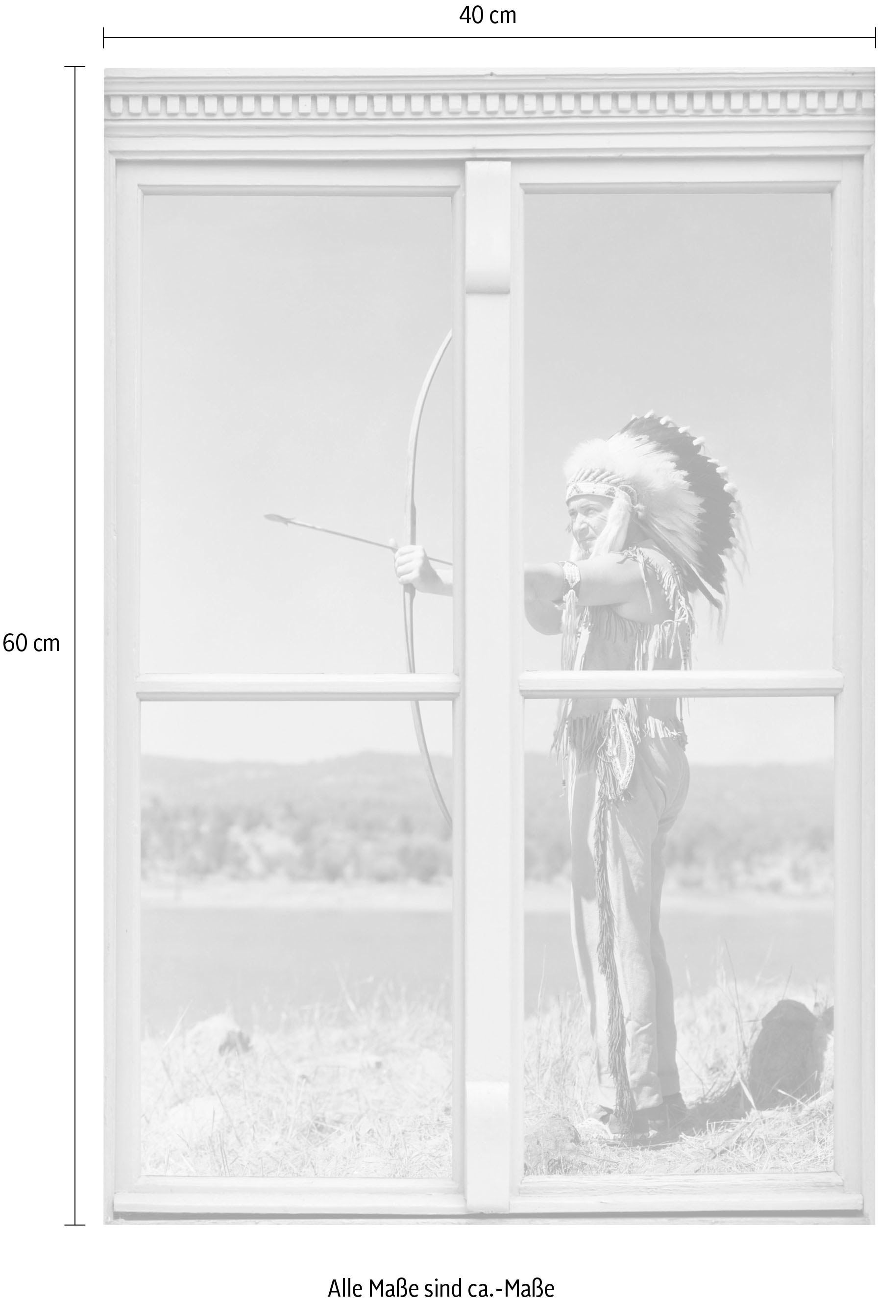 queence Wandsticker Wandsticker, Wandbild, selbstklebend, 3D, Fenster