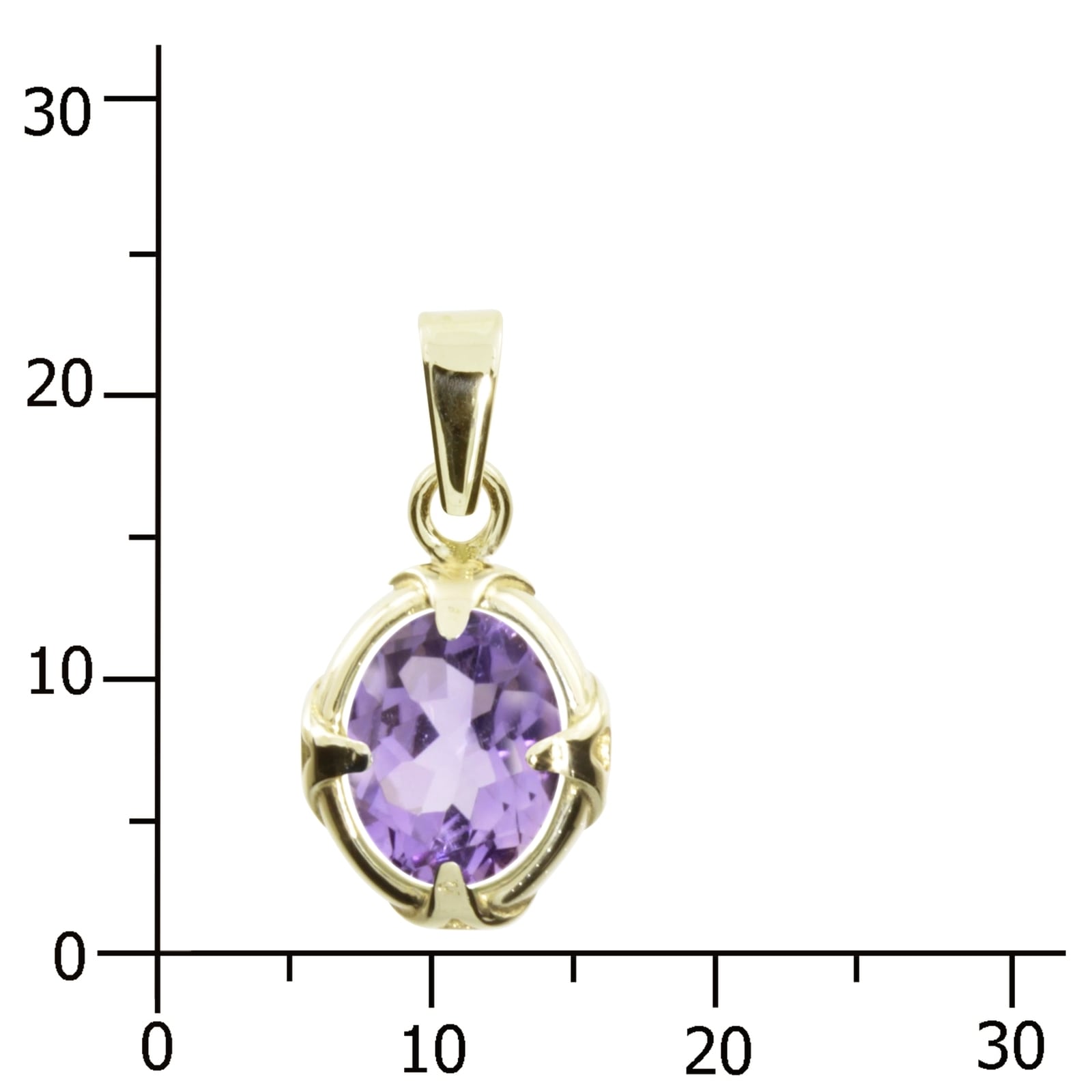OSTSEE-SCHMUCK Kettenanhänger »- Winola 9x7 - Gold 333/000 - Amethyst«