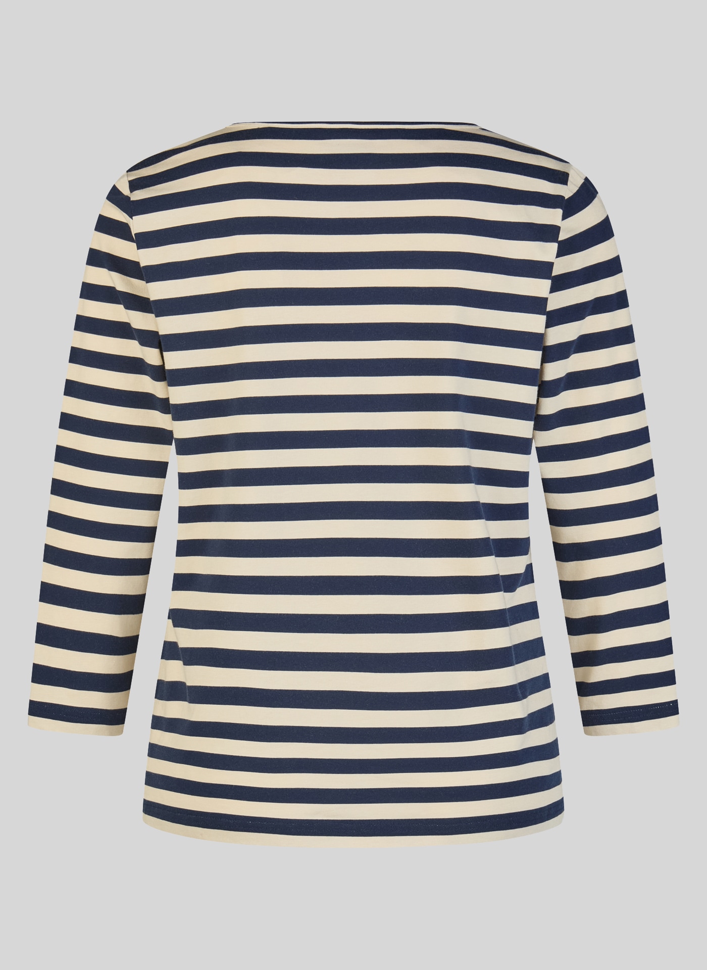 Rabe mit Rundhals und im Streifen-Look