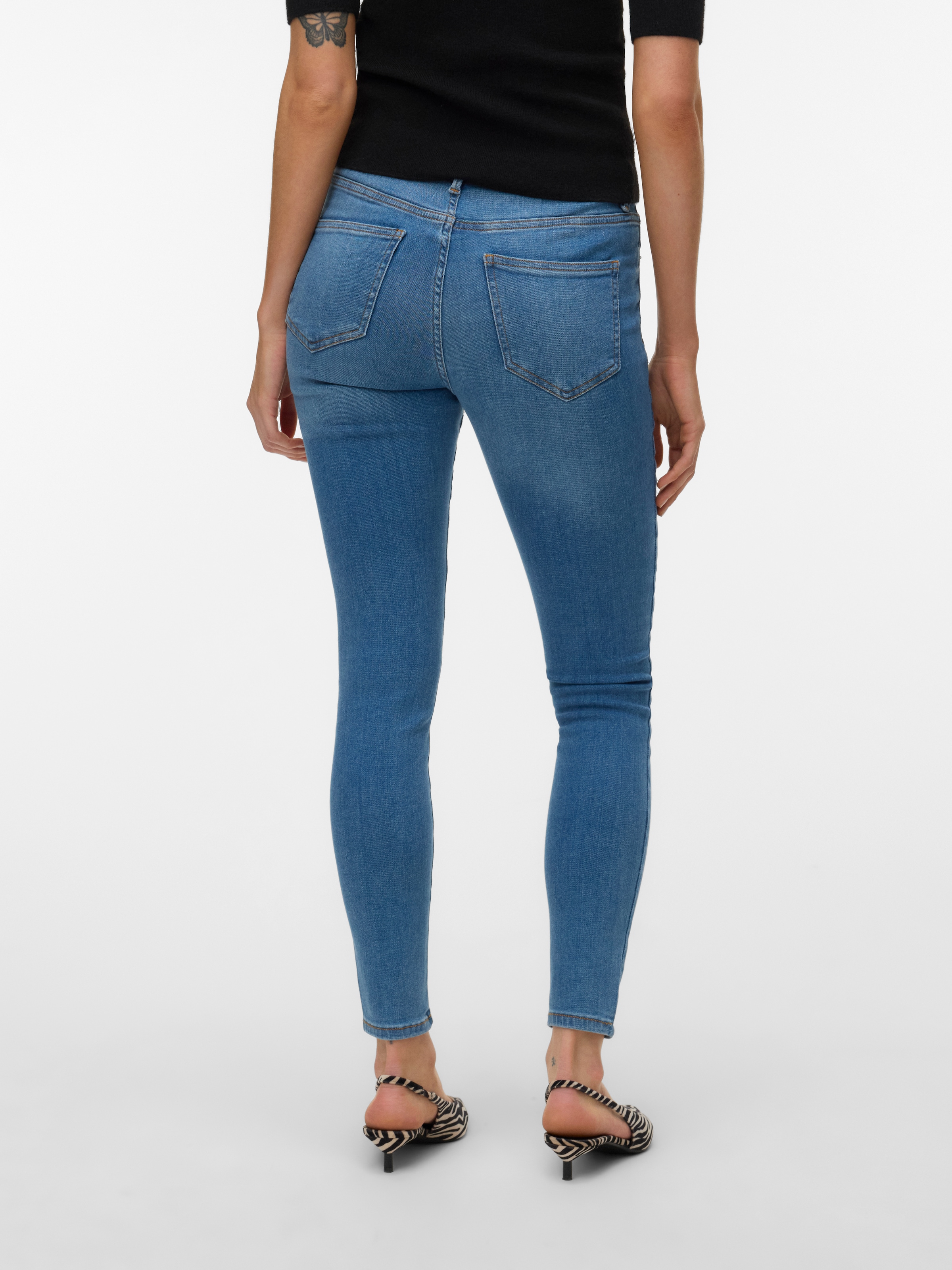 Vero Moda Skinny-fit-Jeans »VMPOLLY MR SKINNY JEANS RA3049 NOOS« Baumwollmischung, skinny fit