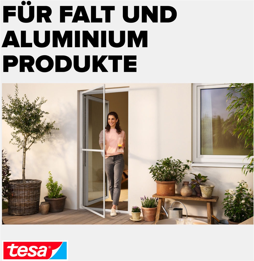 tesa Fliegengitter-Gewebe »Insect Stop Fliegengitter Ersatzrolle Clear View 1.2 m x 2.5 m« Packung, Nachfüllrolle, 1 Stk. tlg. Mückennetz für Fenster & Türen - Ersatz-Rolle
