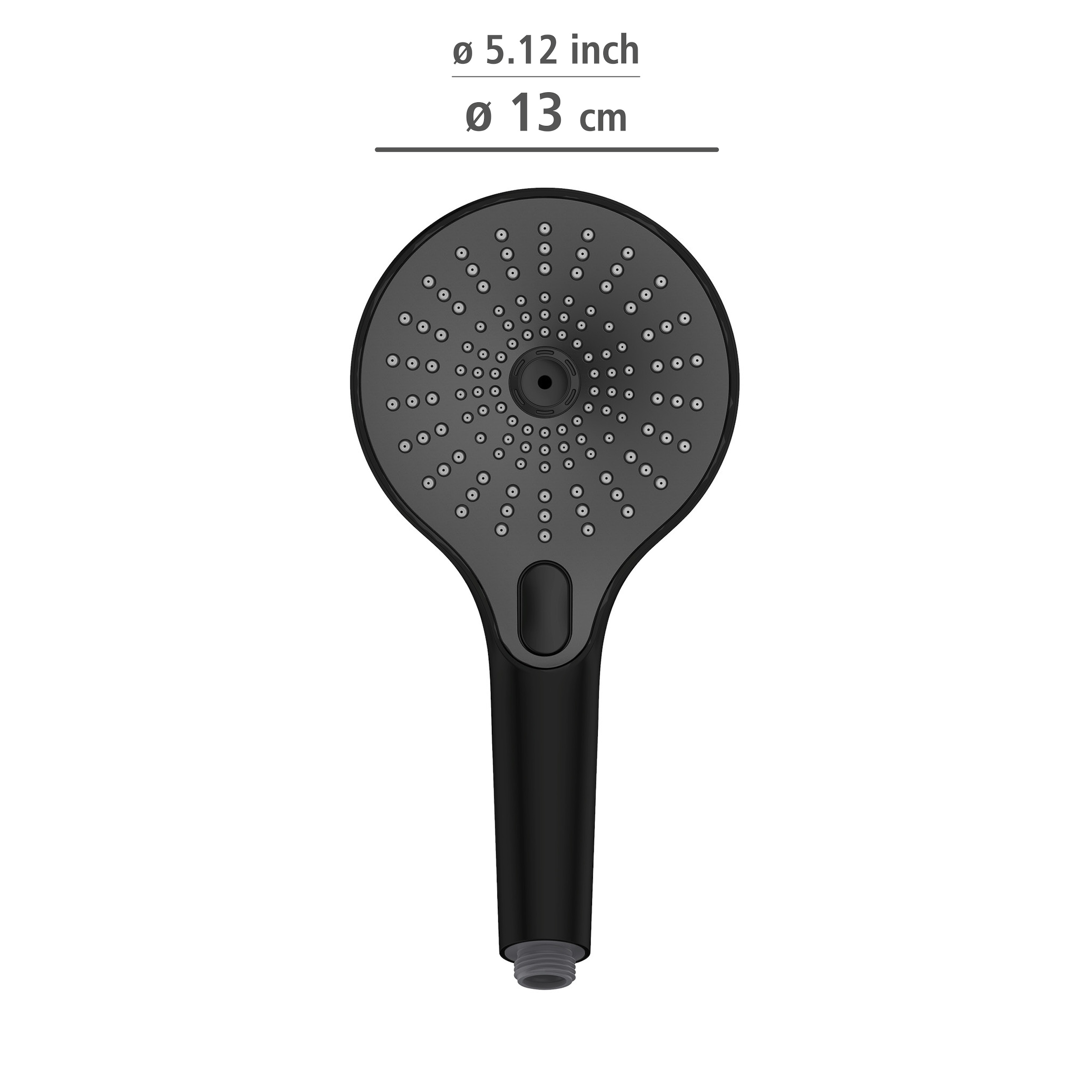 WENKO Handbrause »Ultimate Shower«, (1 tlg.), Schwarz/Grau, Ø 13 cm