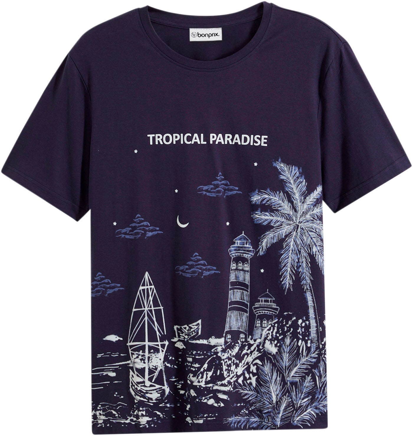 bonprix T-Shirt »T-Shirt aus reiner Baumwolle« Regular Fit, Kurzarm, Rundhalsausschnitt, aus Baumwolle