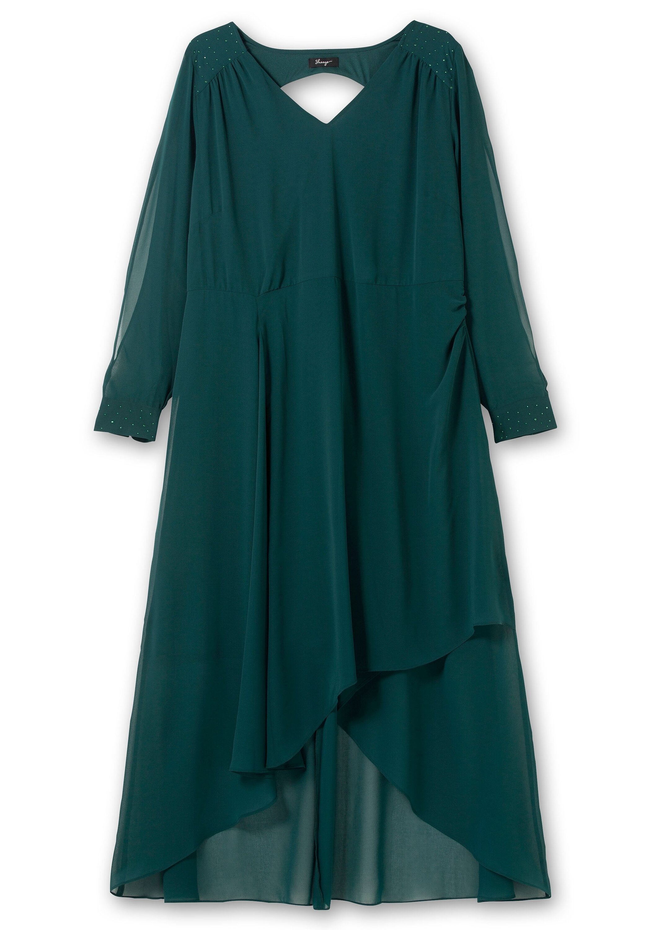 Sheego Abendkleid »Chiffonkleid mit Cut-outs und Schmucksteinen«