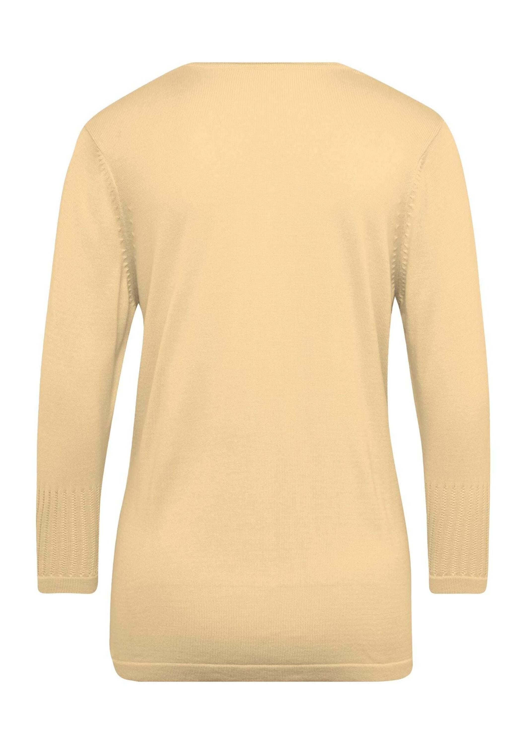 GOLDNER 3/4 Arm-Pullover »Gepflegter Ajour-Pullover mit femininen Durchbrüchen«