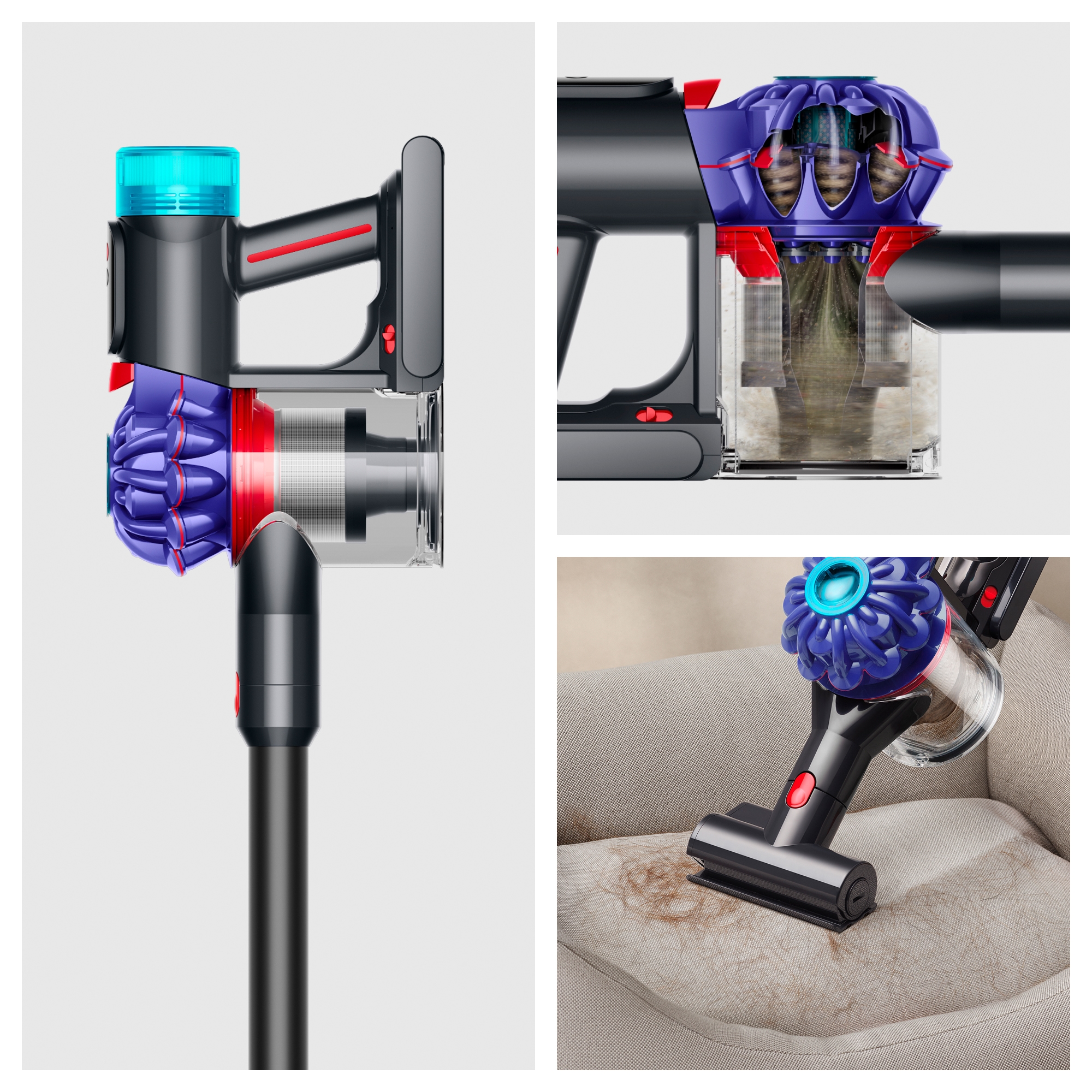 DYSON Akku-Hand-und Stielstaubsauger »Dyson V10 Konical™ Schwarz/Blau«