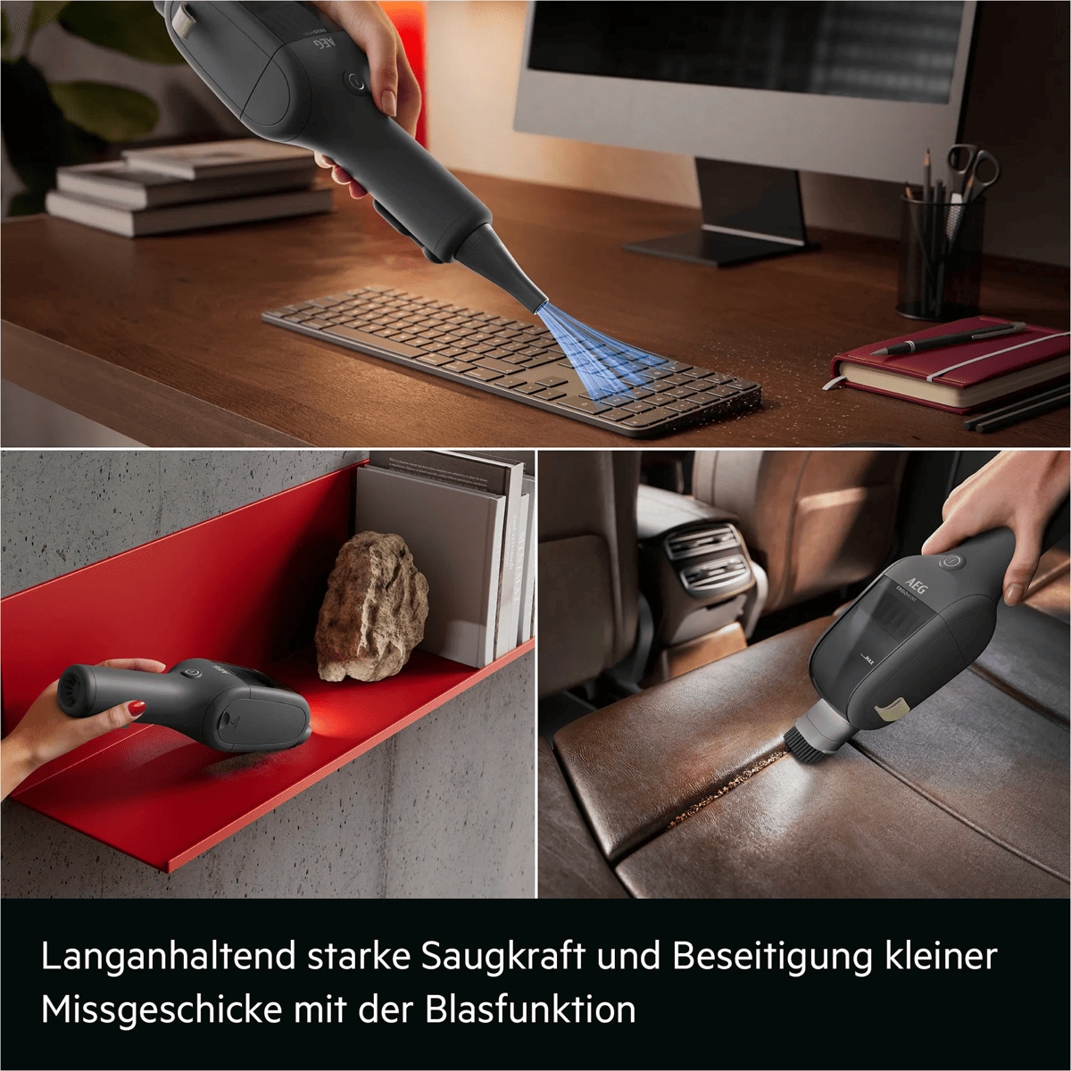 AEG Akku-Handstaubsauger »AH1EM10DG« nur 0,55 kg leicht, mit praktischer Blasfunktion