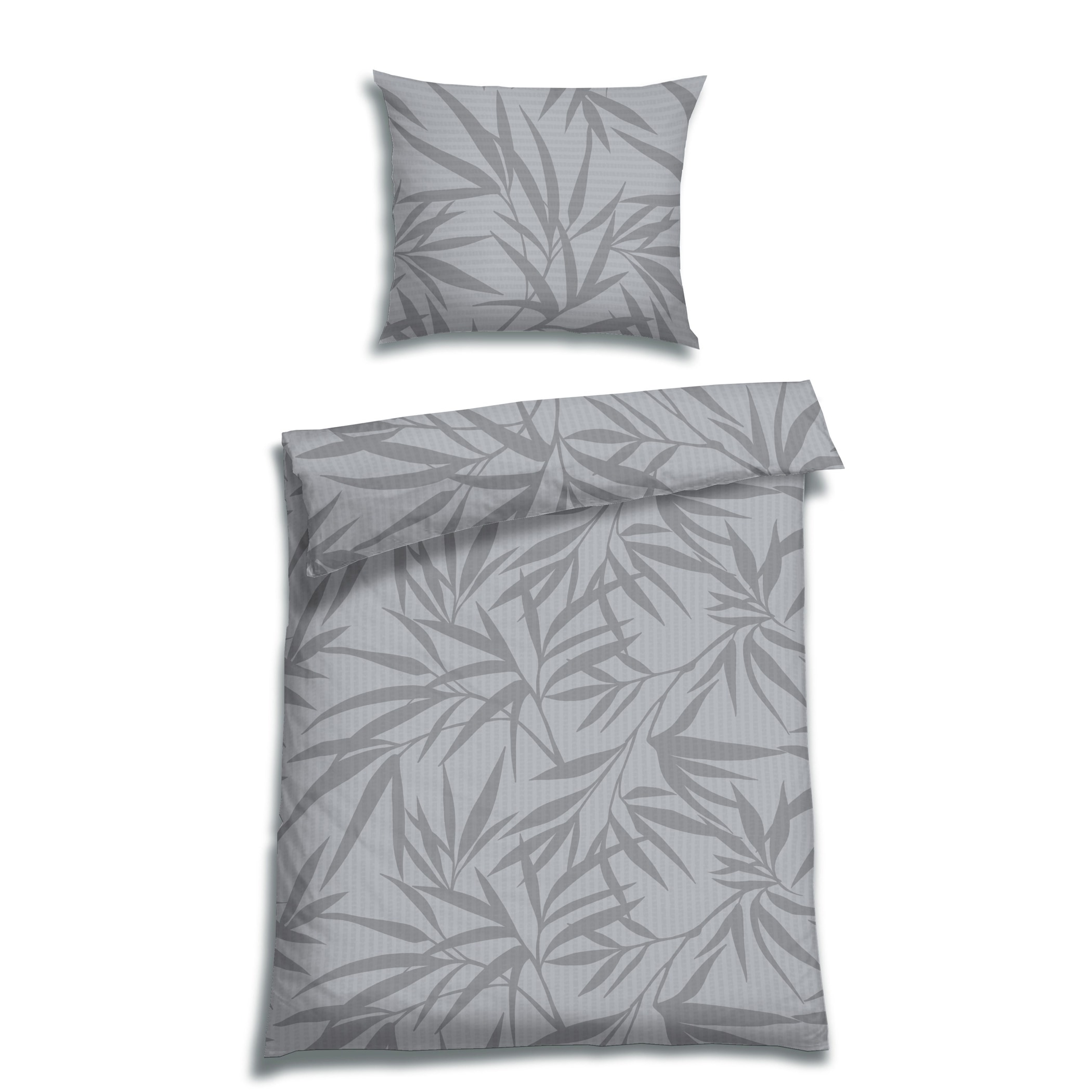 Florella Bettwäsche »Palomo silber  Soft-Touch Seersucker,  50% Baumwolle«