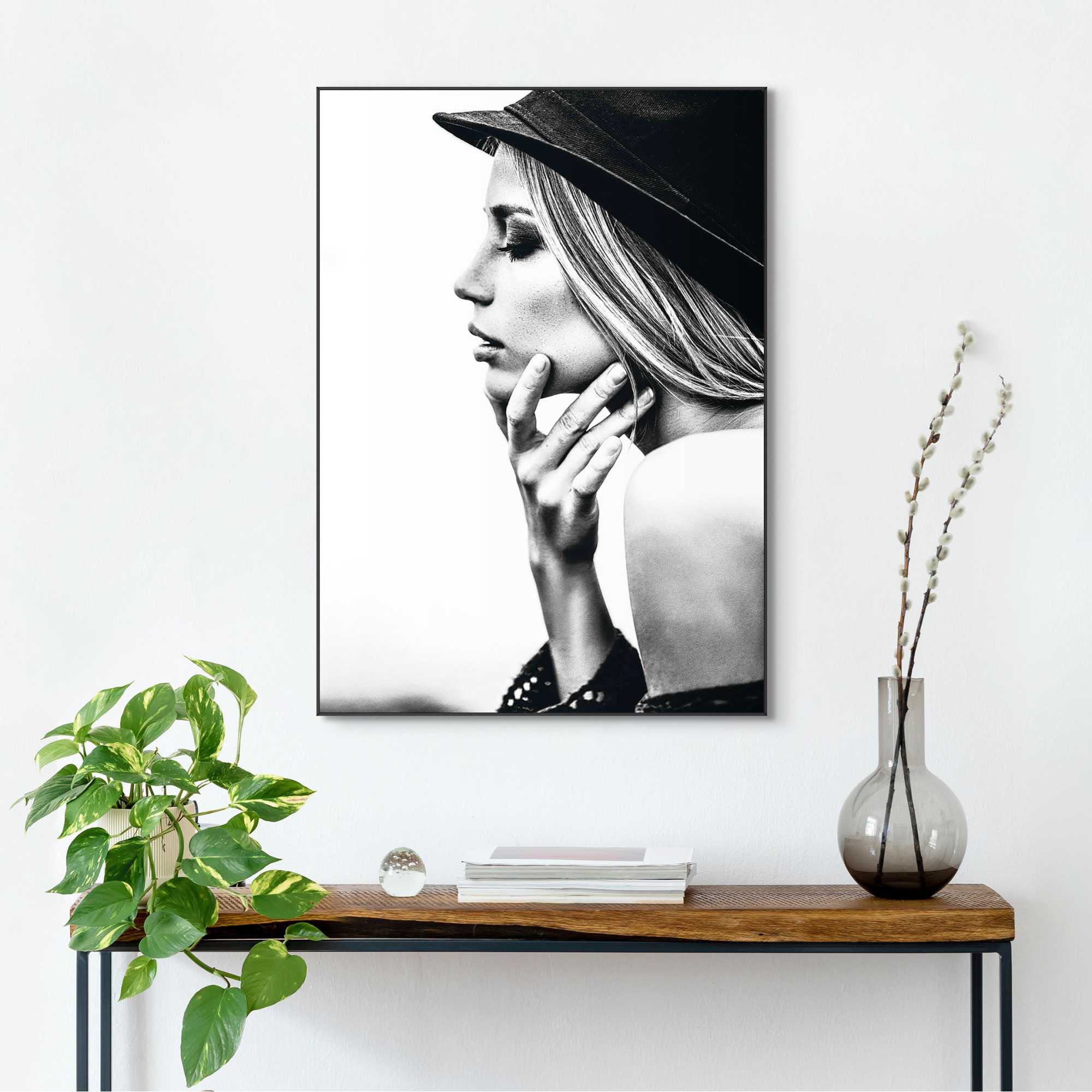 Reinders! Wandbild »Slim Frame Black 50x70 Female Profile«