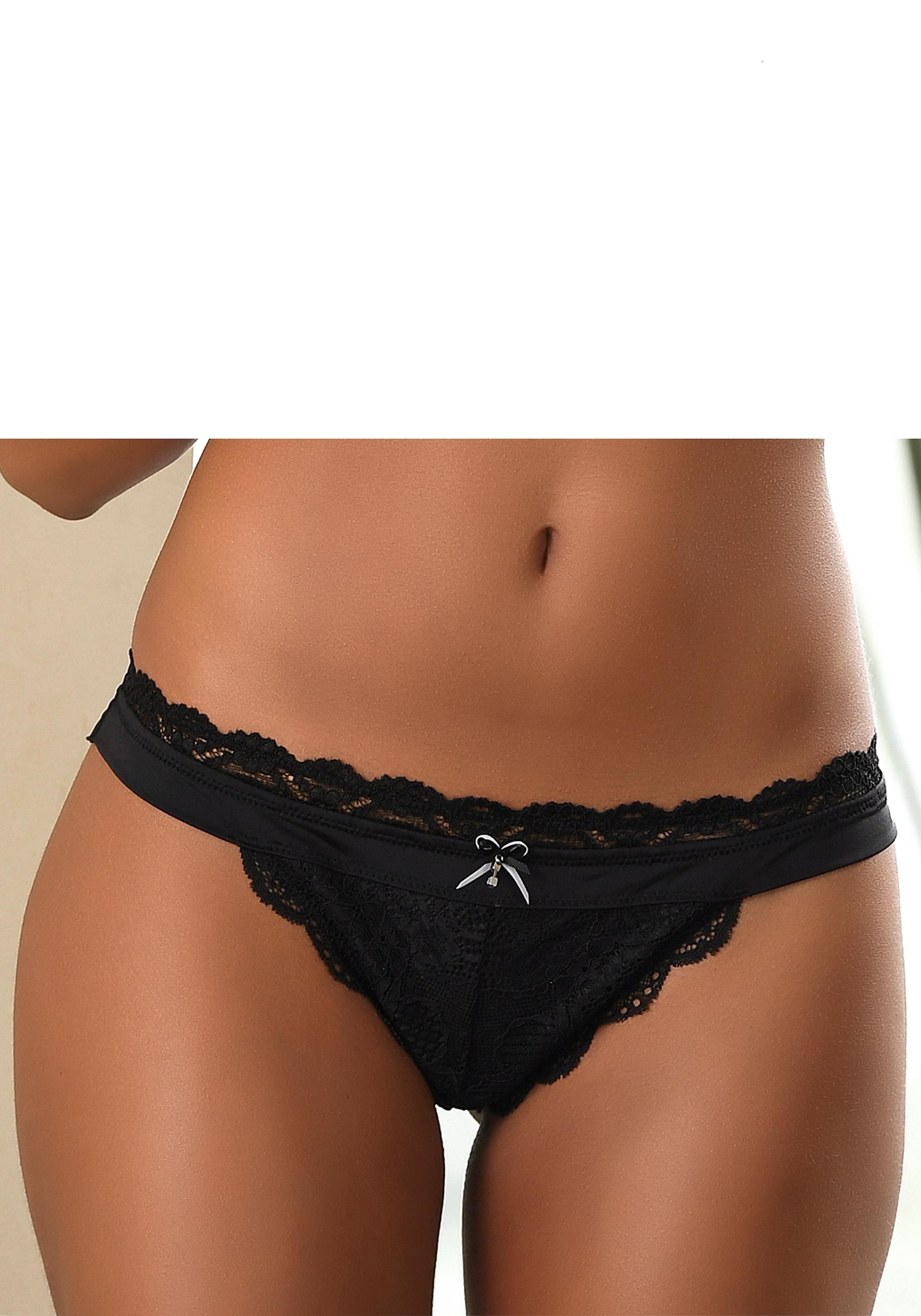 LASCANA String »Premium Dessous«, mit floraler Spitze im OTTO Online Shop