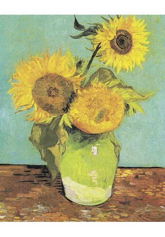 DELAVITA Leinwandbild »V.Van GOGH, Drei Sonnenblumen in einer Vase«, (1 St.) kaufen