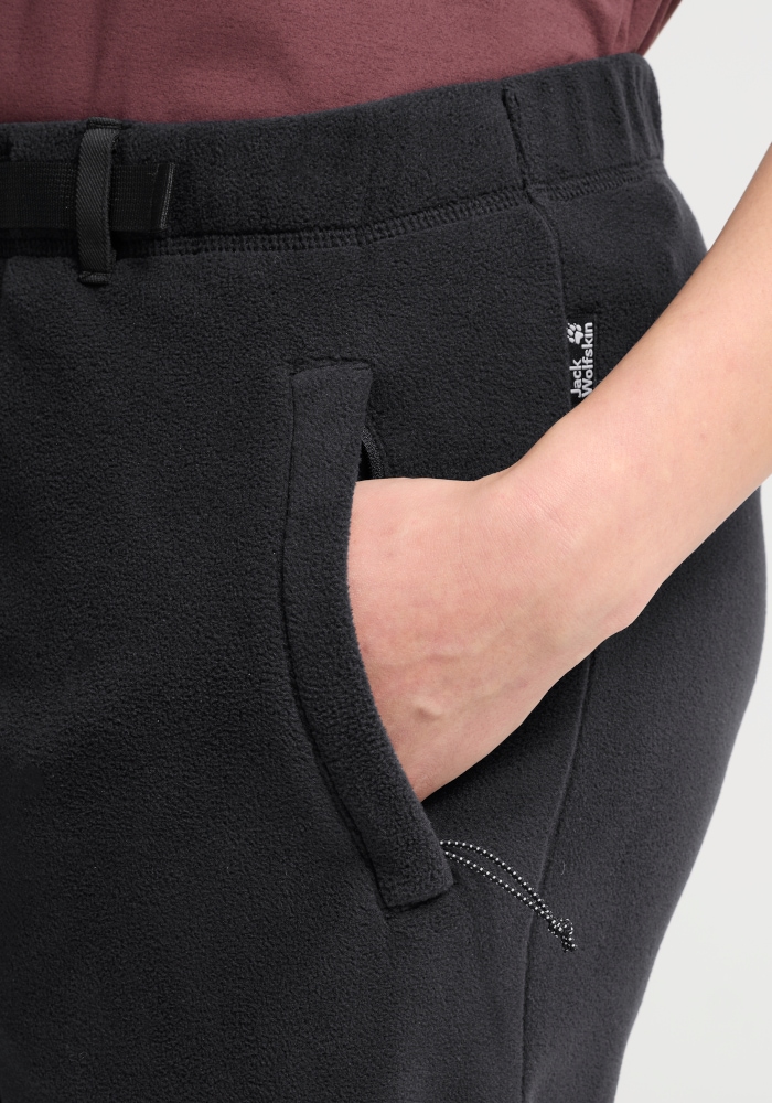 Jack Wolfskin Fleecehose »SOLACE PANTS W«  Fleece-Hose, integrierter Gürtel, elastischer Bund