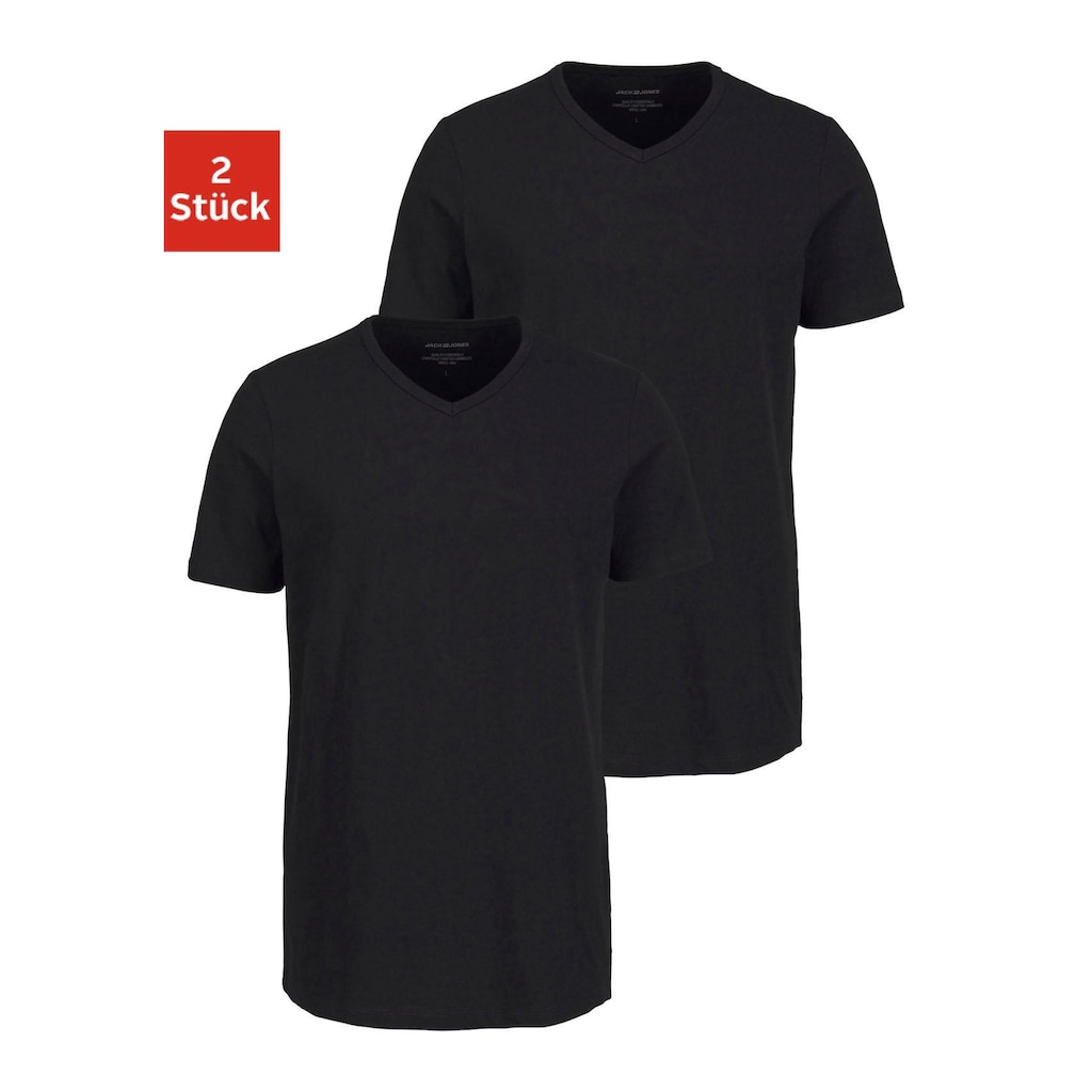 Jack & Jones T-Shirt »V-Neck«, (2er-Pack)