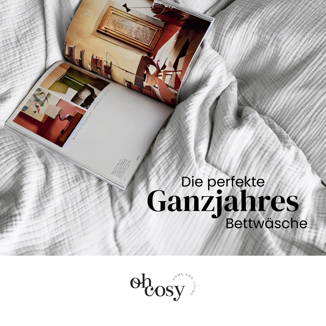 Oh cosy Bettwäsche »Sally aus superweichem Musselin, 135x200cm + 80x80cm« 2 Stk. tlg. Made in Green