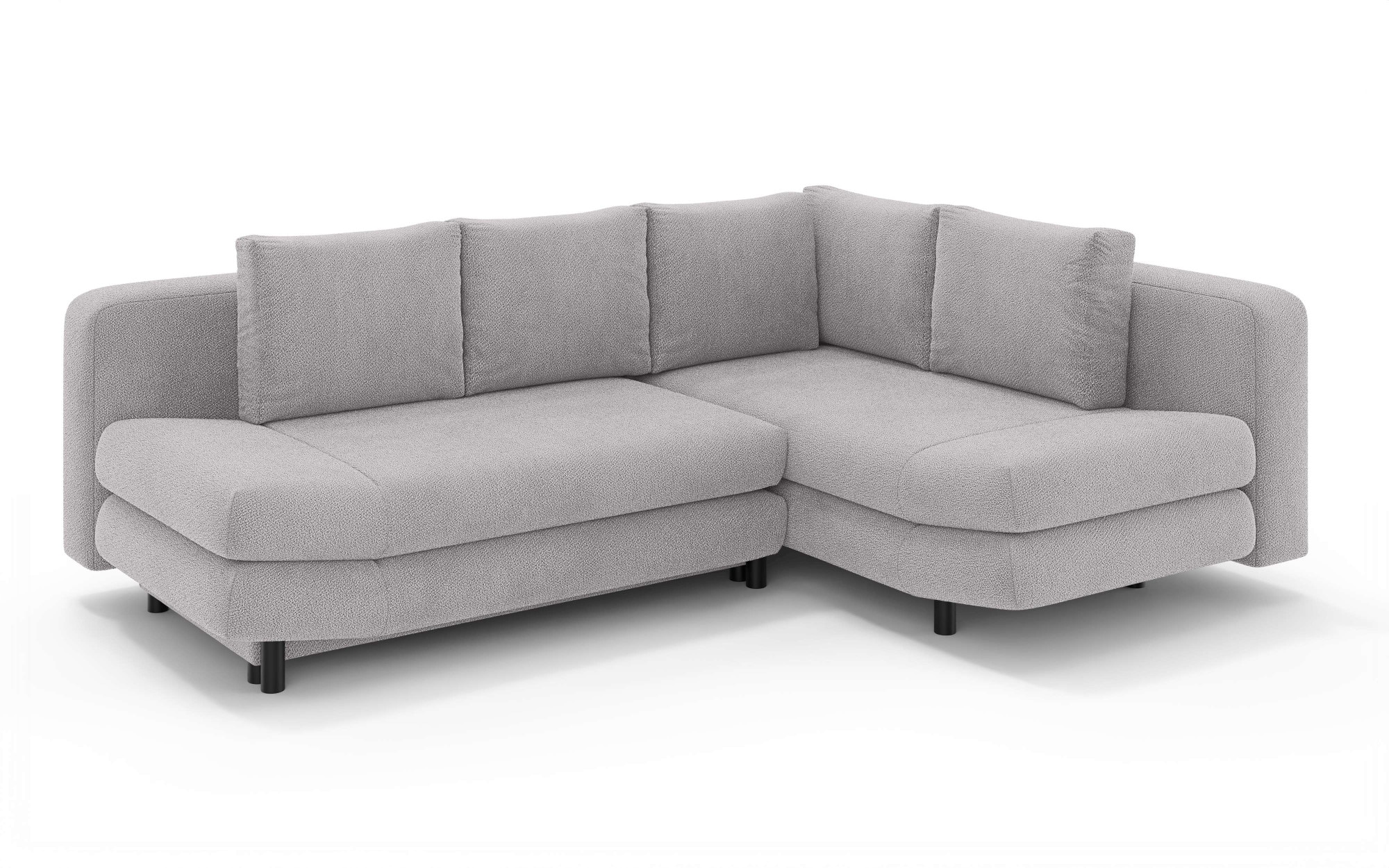 Home affaire Ecksofa »LENNARA Schlafsofa mit Bettkasten, Maße B/T/H: 234/179/85 cm«, L-Form mit Ottomane rechts/links, mit Wellenunterfederung