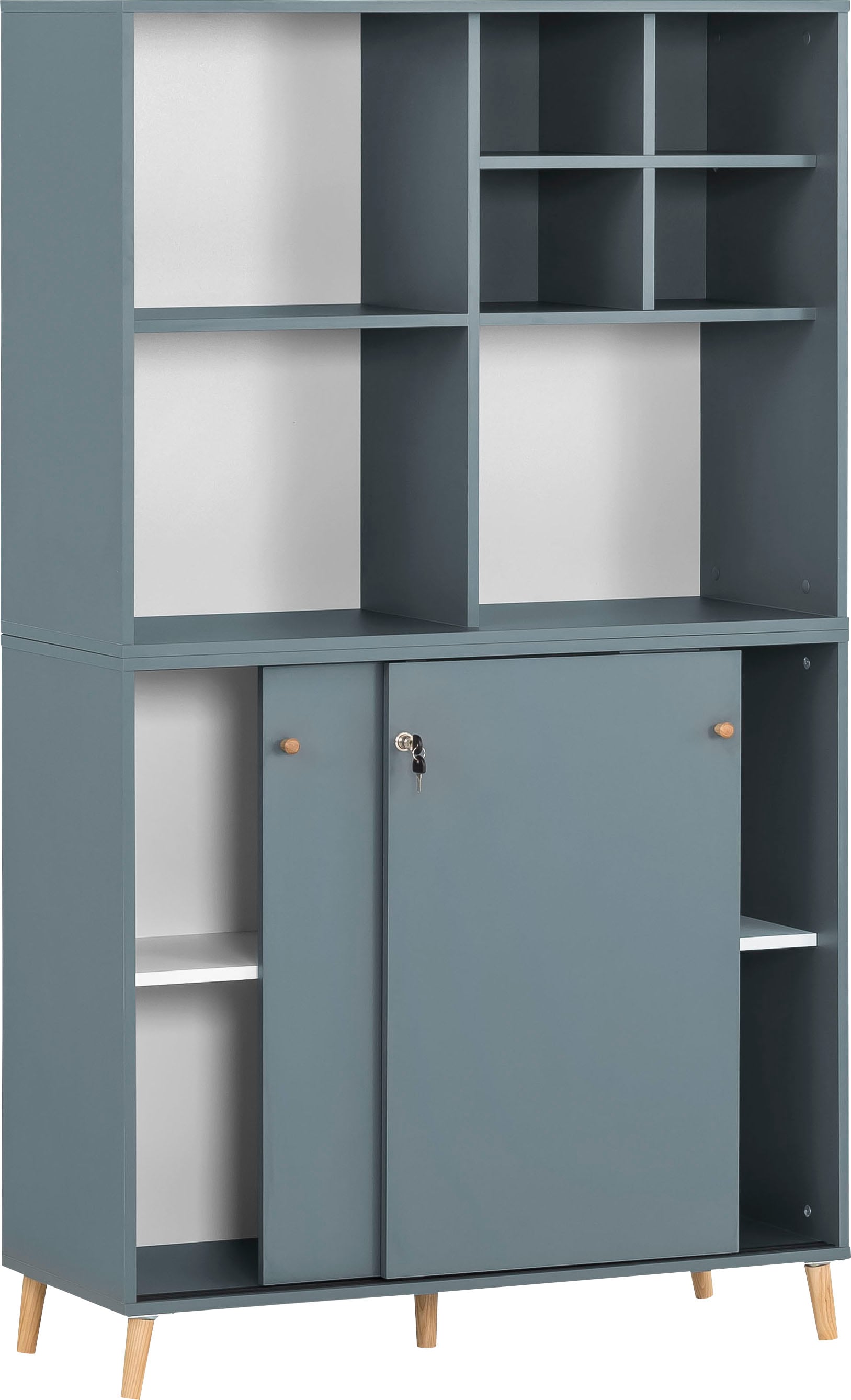 Schildmeyer Büromöbel-Set »Serie 500«, bestehend aus 1 Regal, 1 Schrank, 1 Regalkreuz