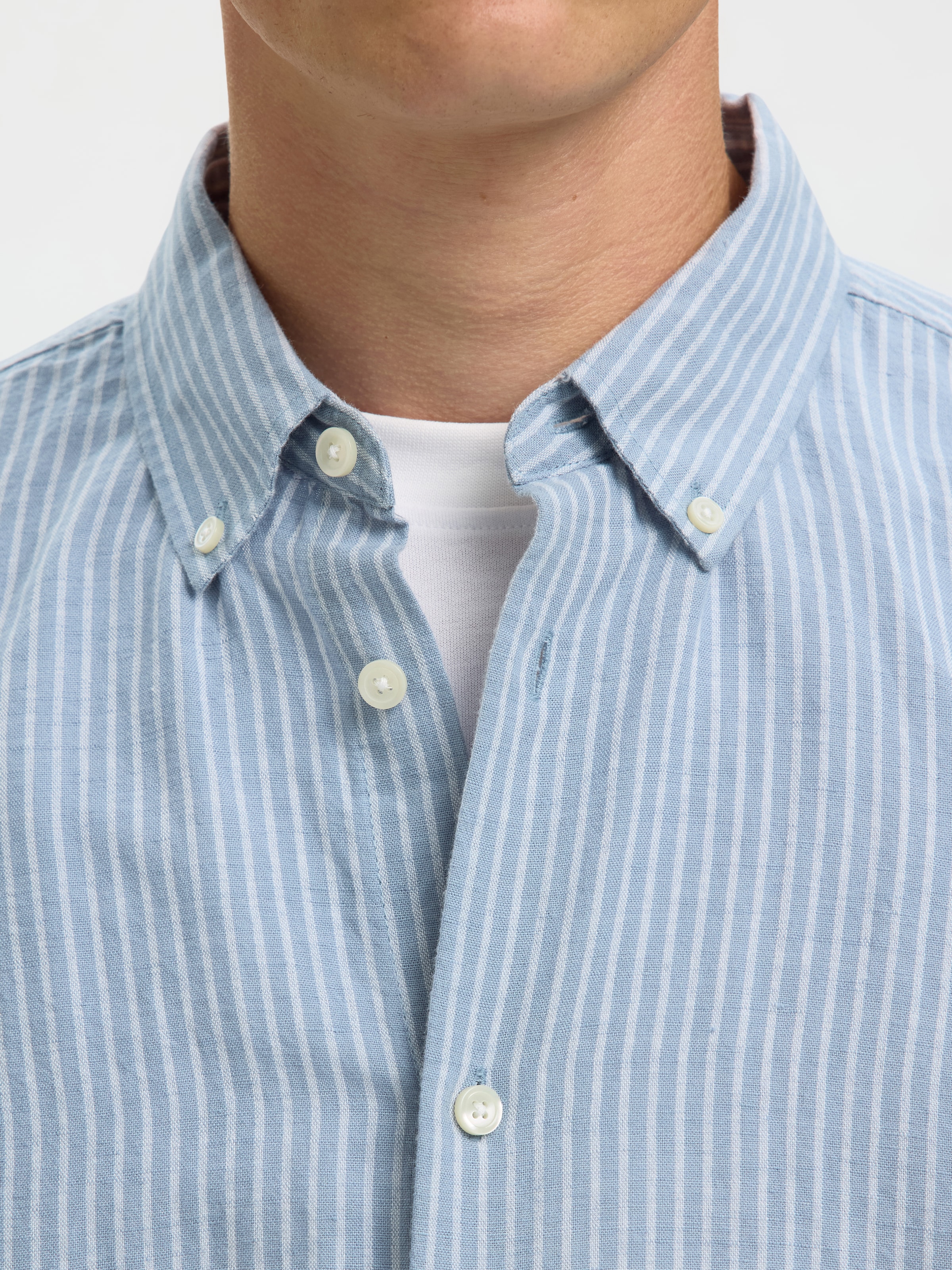 SELECTED Langarmhemd »SLHREGCLAY LINENBLEND LS SHIRT CLA NOOS«