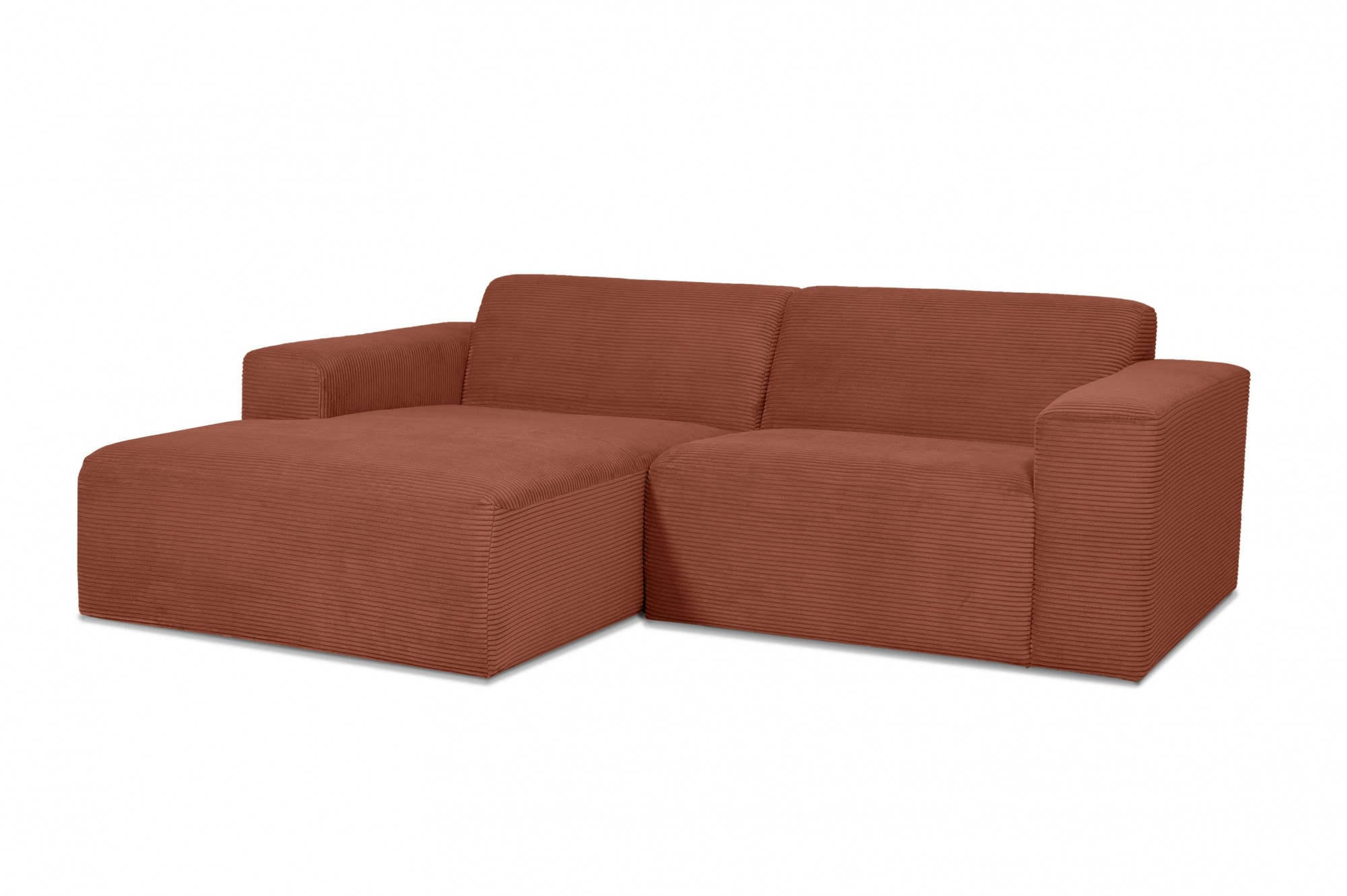INOSIGN Ecksofa »Koa,228cm, L-Form, Modulsofa, Webstoff, Cord, Struktur«, Designsofa, weicher Lounge-Sitzkomfort, Welleunterfederung, bodentief