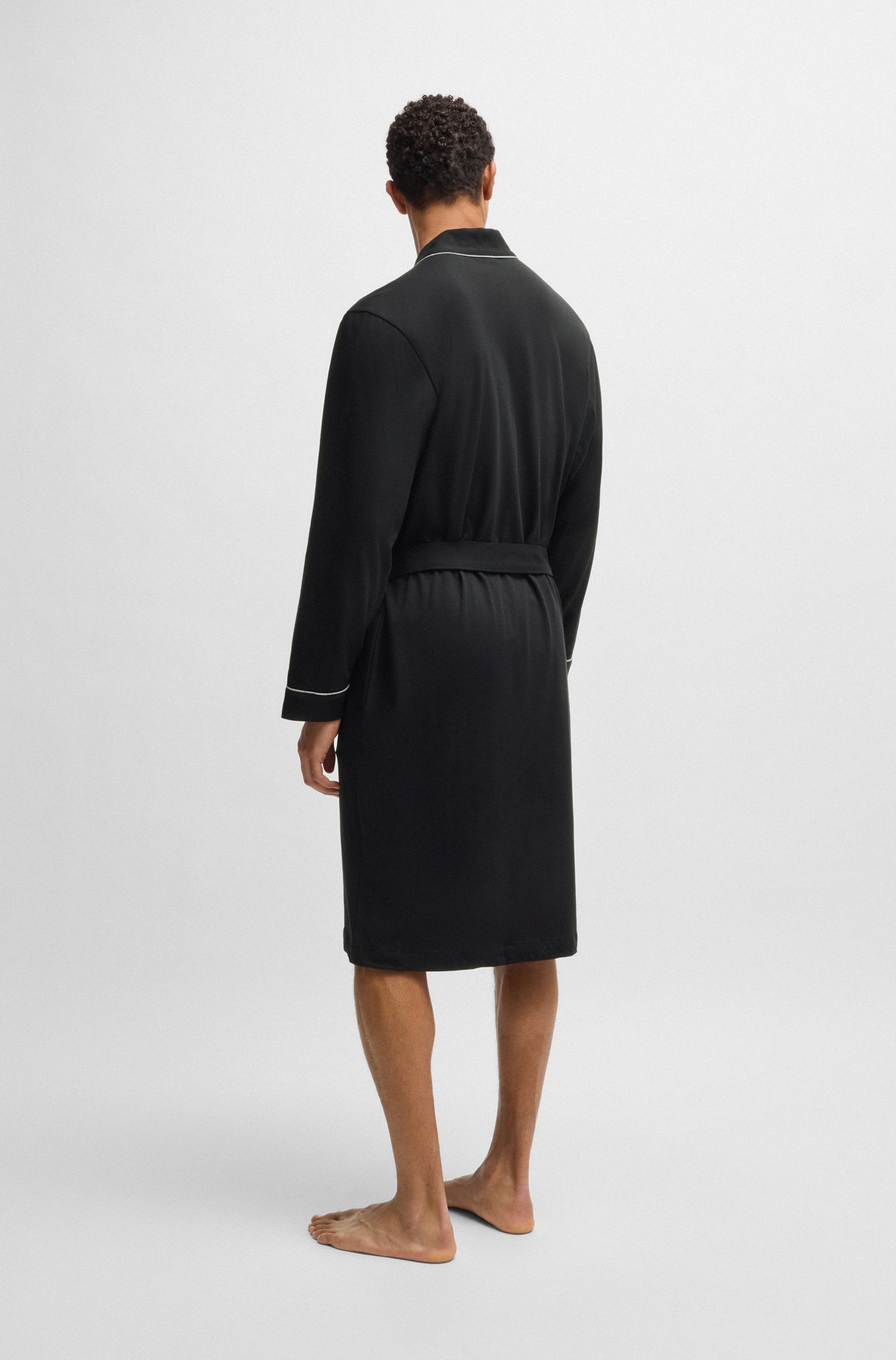 BOSS Morgenmantel »Kimono BM«, mit Logostickerei