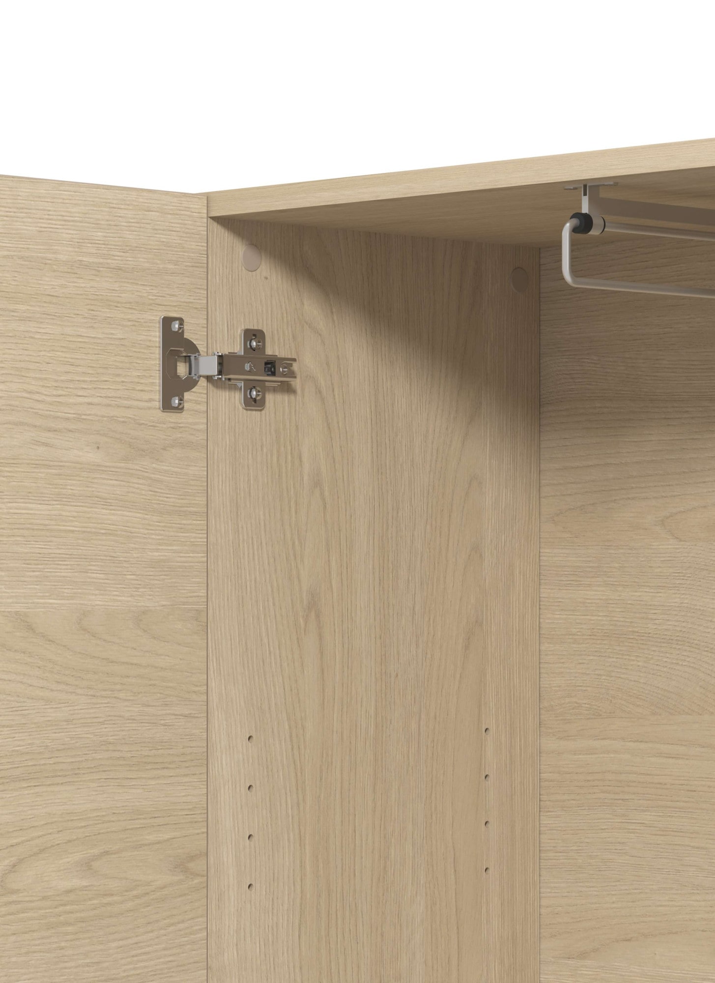 Home affaire Garderobenschrank »Rathlin, Stauraumschrank, Flurschrank, ausziehbare Kleiderstange« Spiegeltür, Gesamtbreite 64 cm, drei Regale