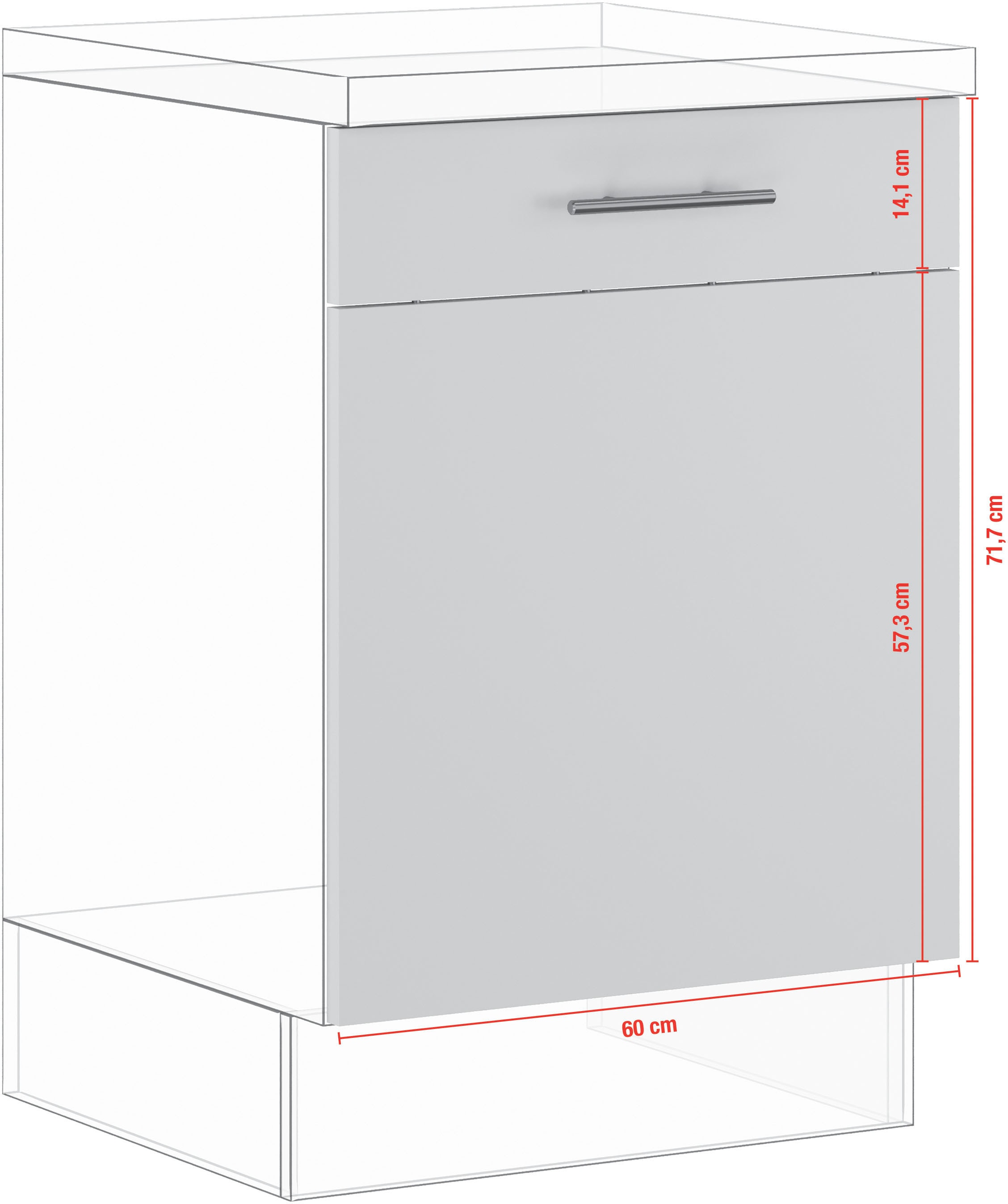 IMPULS KÜCHEN Türfront »"Turin", Breite 60 cm«