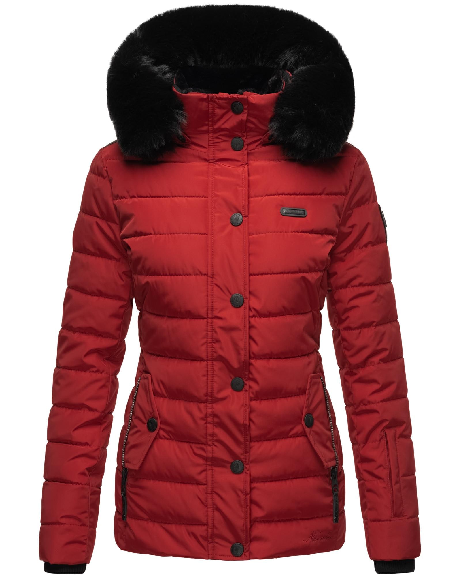 Navahoo Steppjacke »Winterjacke Milianaa«, mit Kapuze, Edle Winterjacke mit weicher Kunstfell-Kapuze