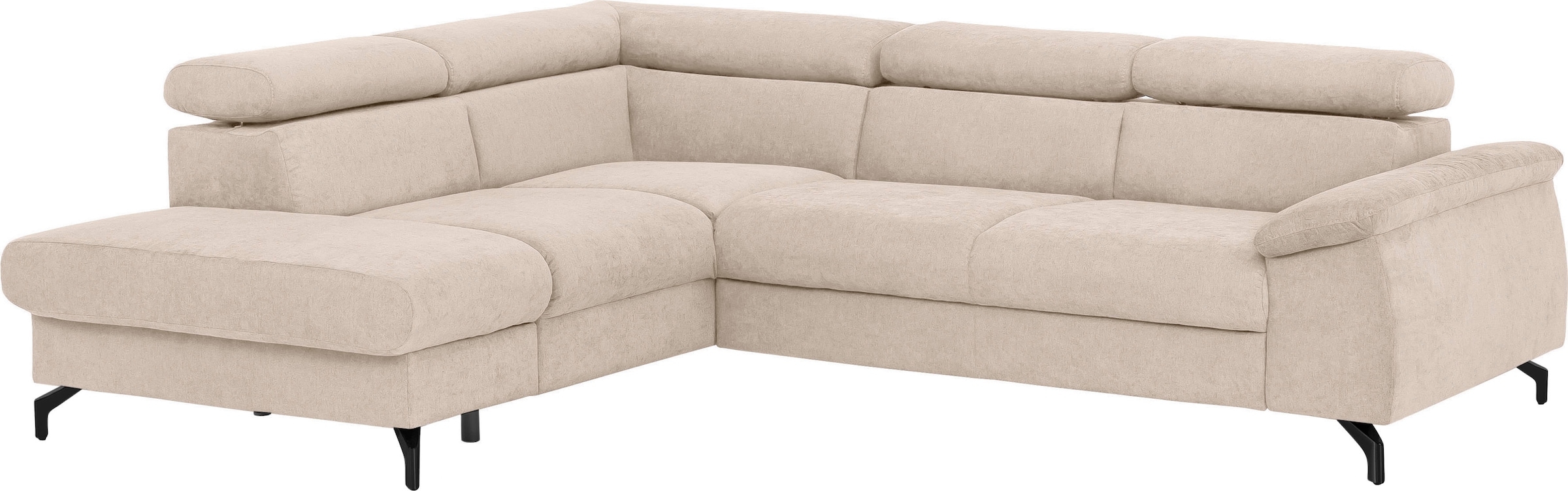 COTTA Ecksofa »Komaris L-Form«, mit Kopfteilverstellung, wahlweise mit Bettfunktion & Bettkasten