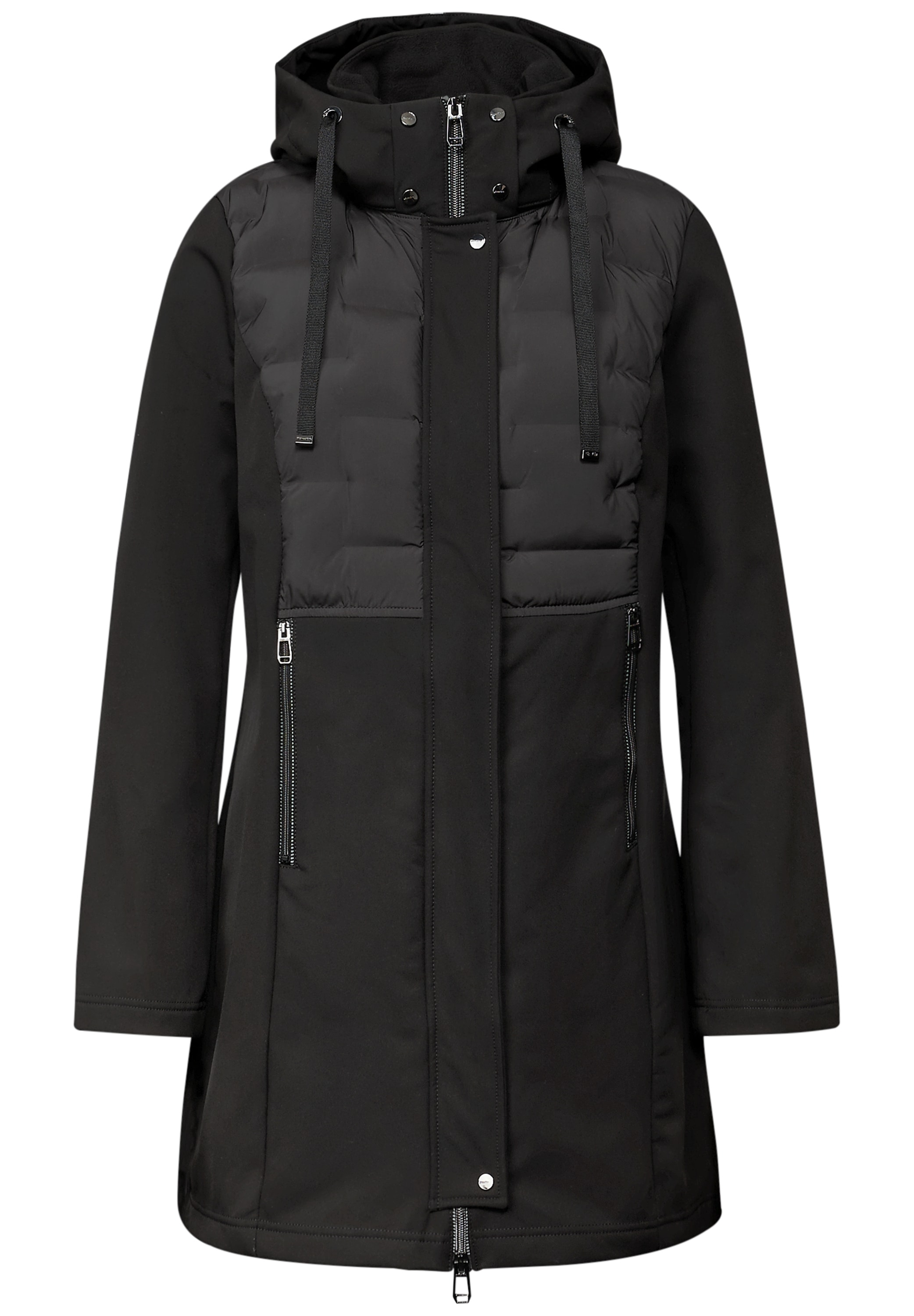 STREET ONE Softshelljacke, mit Kapuze, mit Details und Kapuze mit Tunnelzug