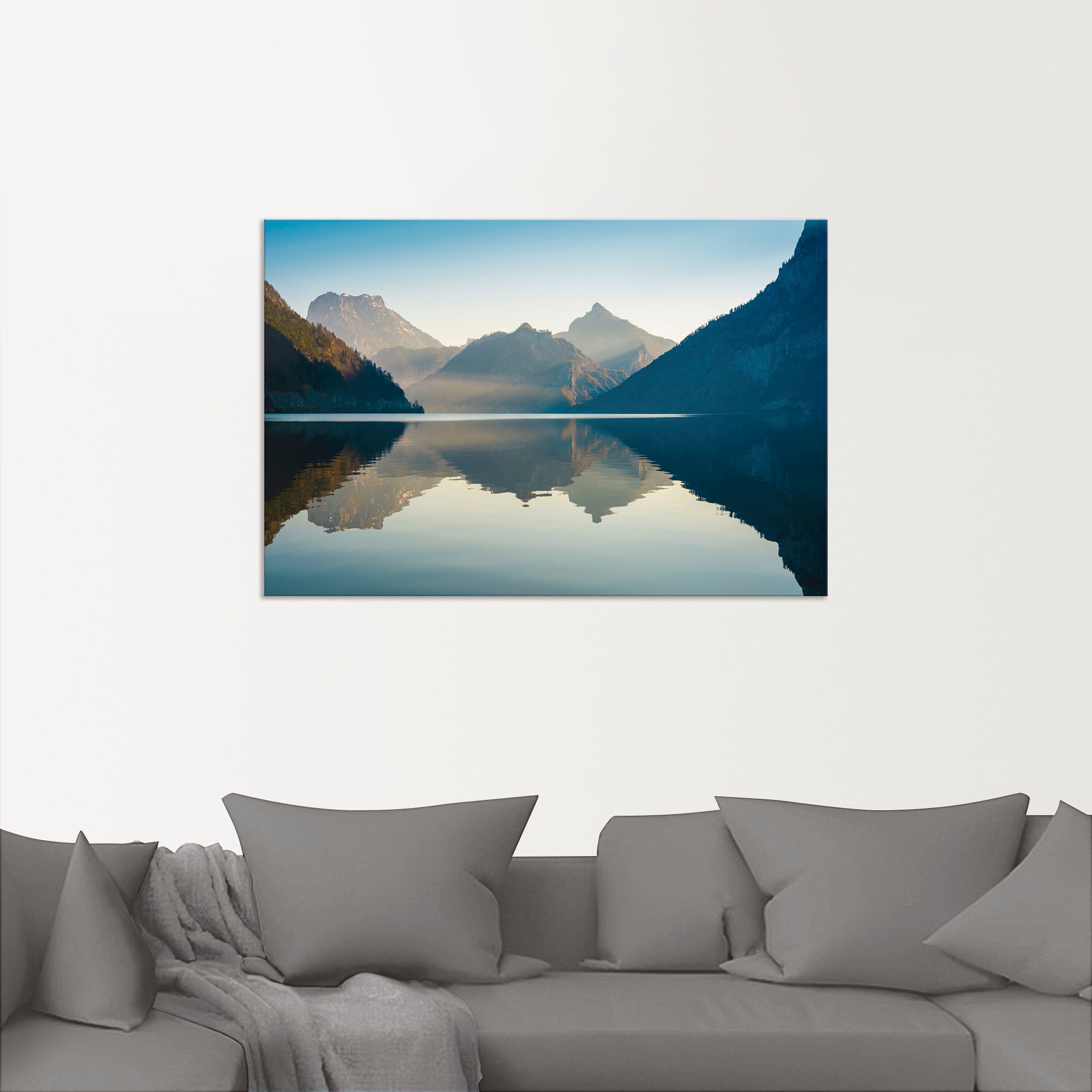 Artland Wandbild »Morgen am Traunsee«, Gewässer, (1 St.), als Alubild, Outdoorbild, Leinwandbild, Poster in verschied. Größen