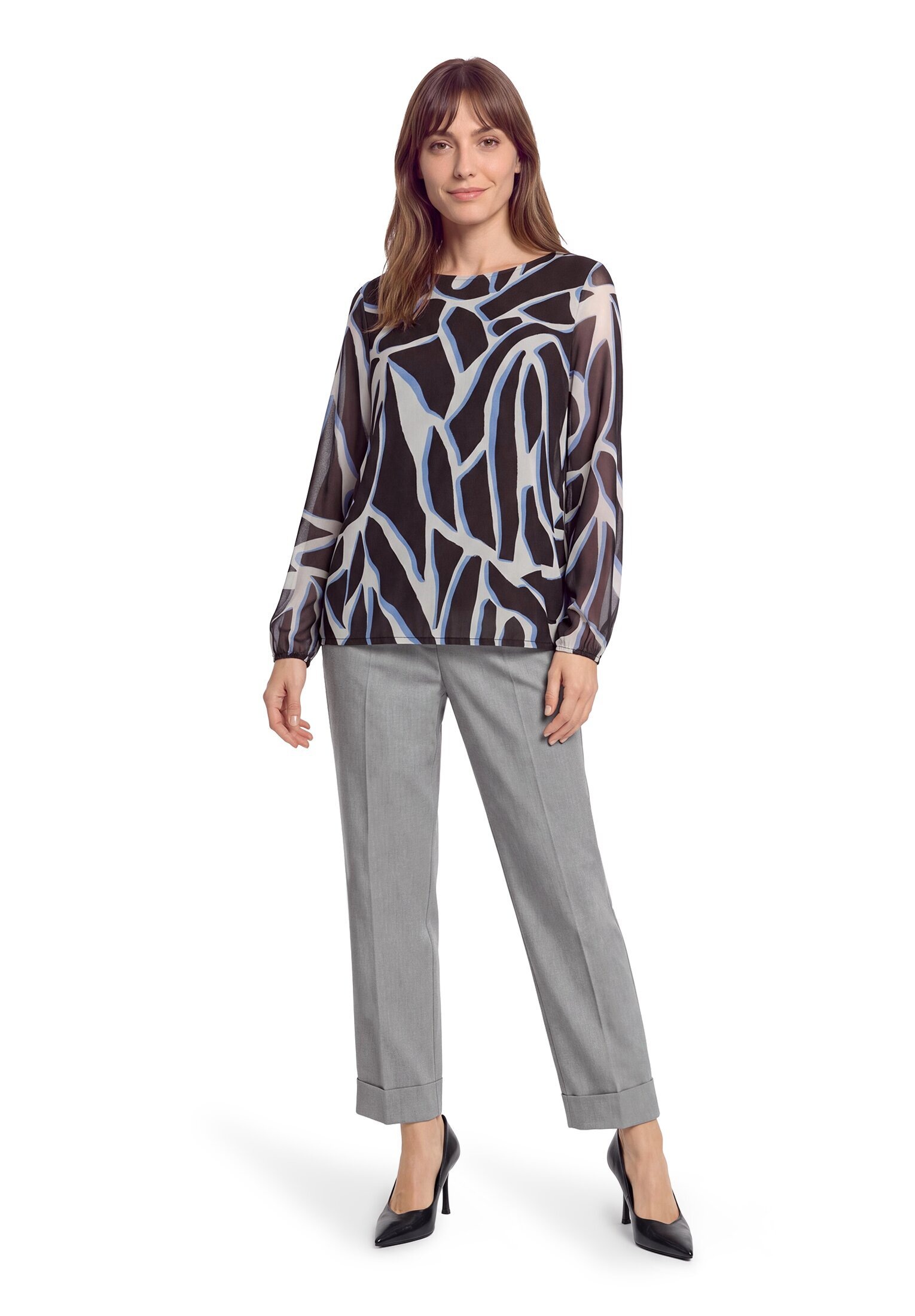 Betty&Co Rundhalsshirt »Mesh-Shirt mit Gummizug«