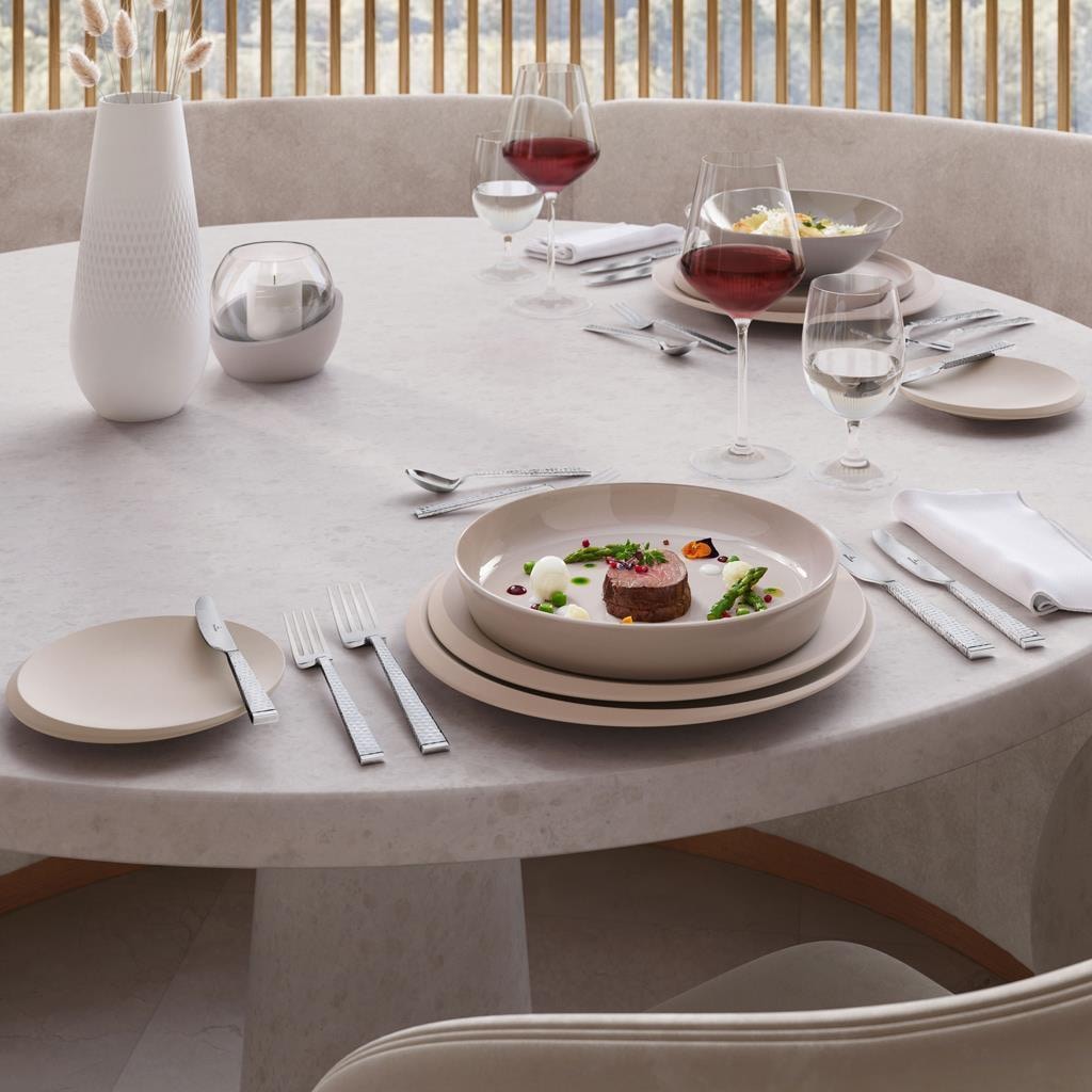 Villeroy & Boch Geschirr-Set »Tafelservice NewMoon 12er Set beige« Spülmaschinengeeignet, Mikrowellenfest