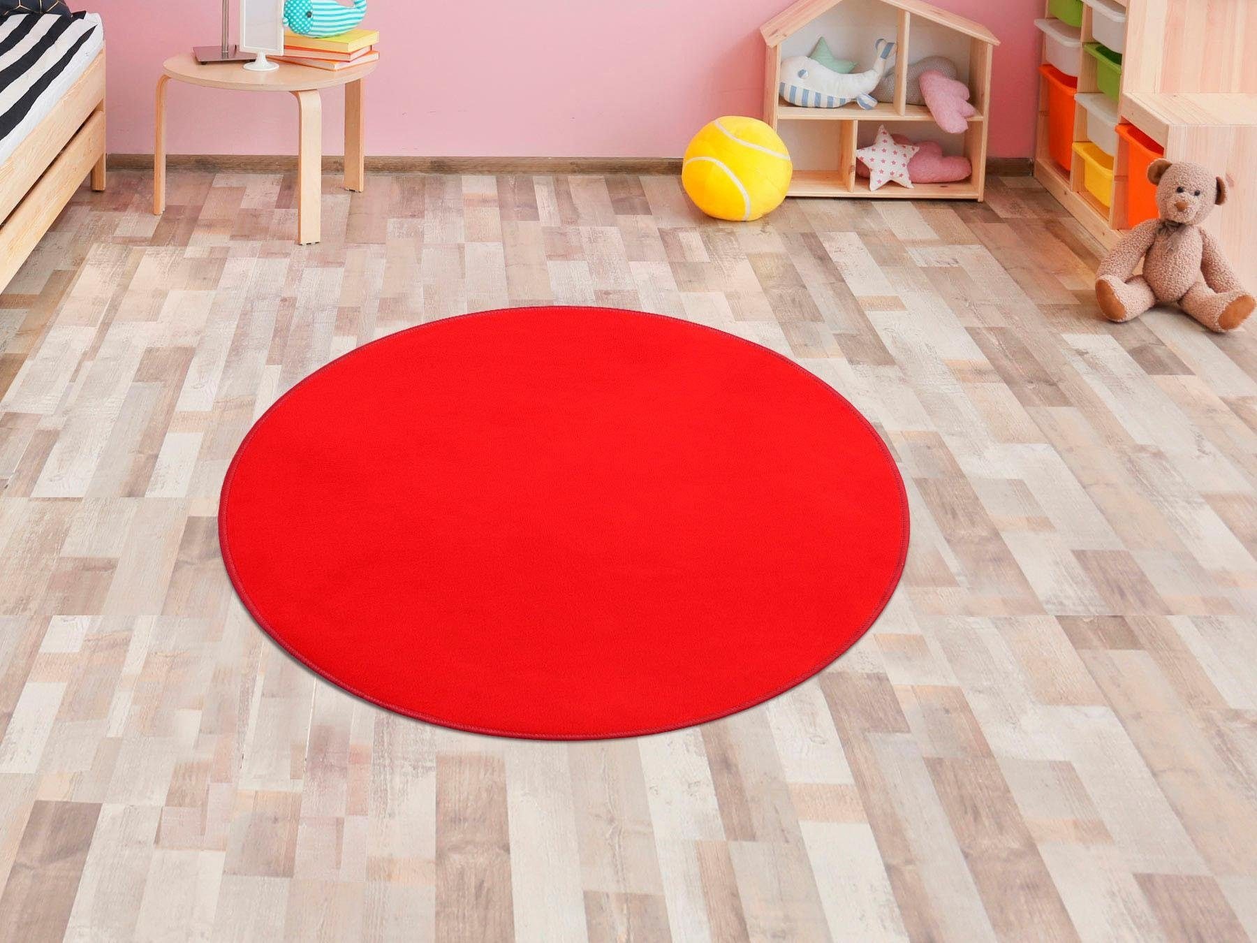 Kinderteppich »SITZKREIS«, rund, 5 mm Höhe, Spielteppich ideal im Kinderzimmer