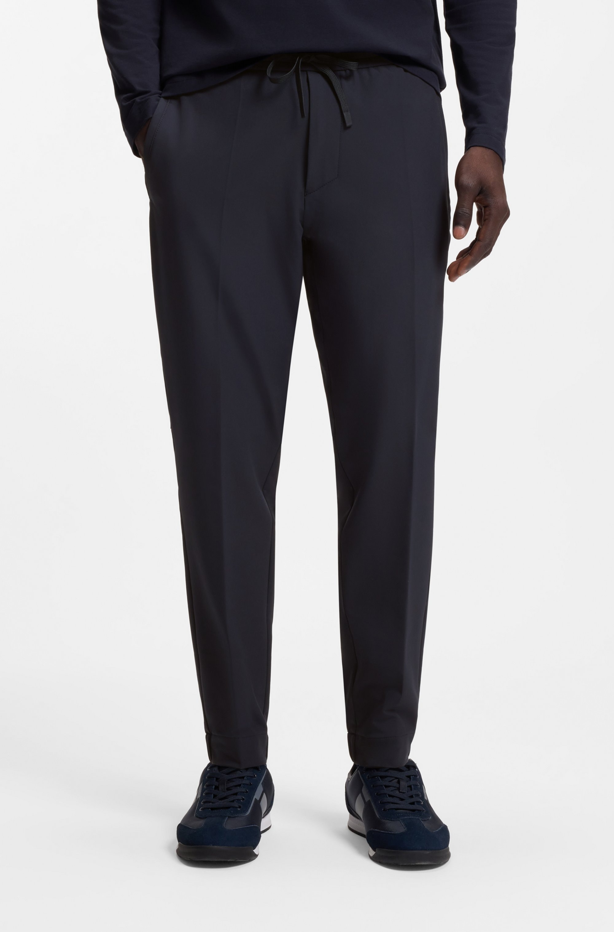 BOSS GREEN Stretch-Hose »T Flex«  mit elastischem Bund und Kordelzug Stretchhose Businesshose