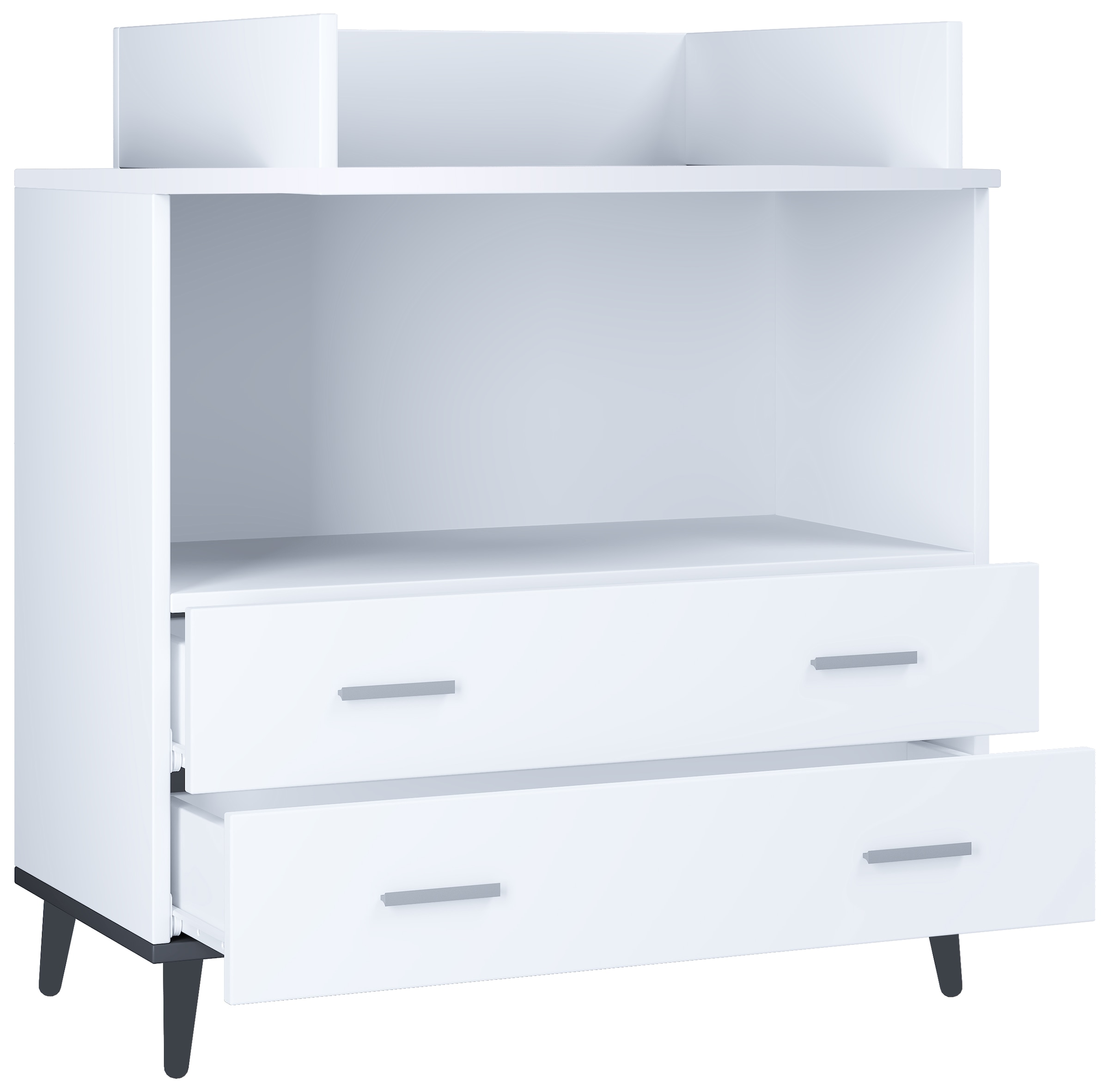 VCM Wickelkommode »Lindas«, Wickelregal mit Wickelaufsatz | Maße H. 93 x B. 80 x T. 49 | zwei Schubladen für Stauraum
