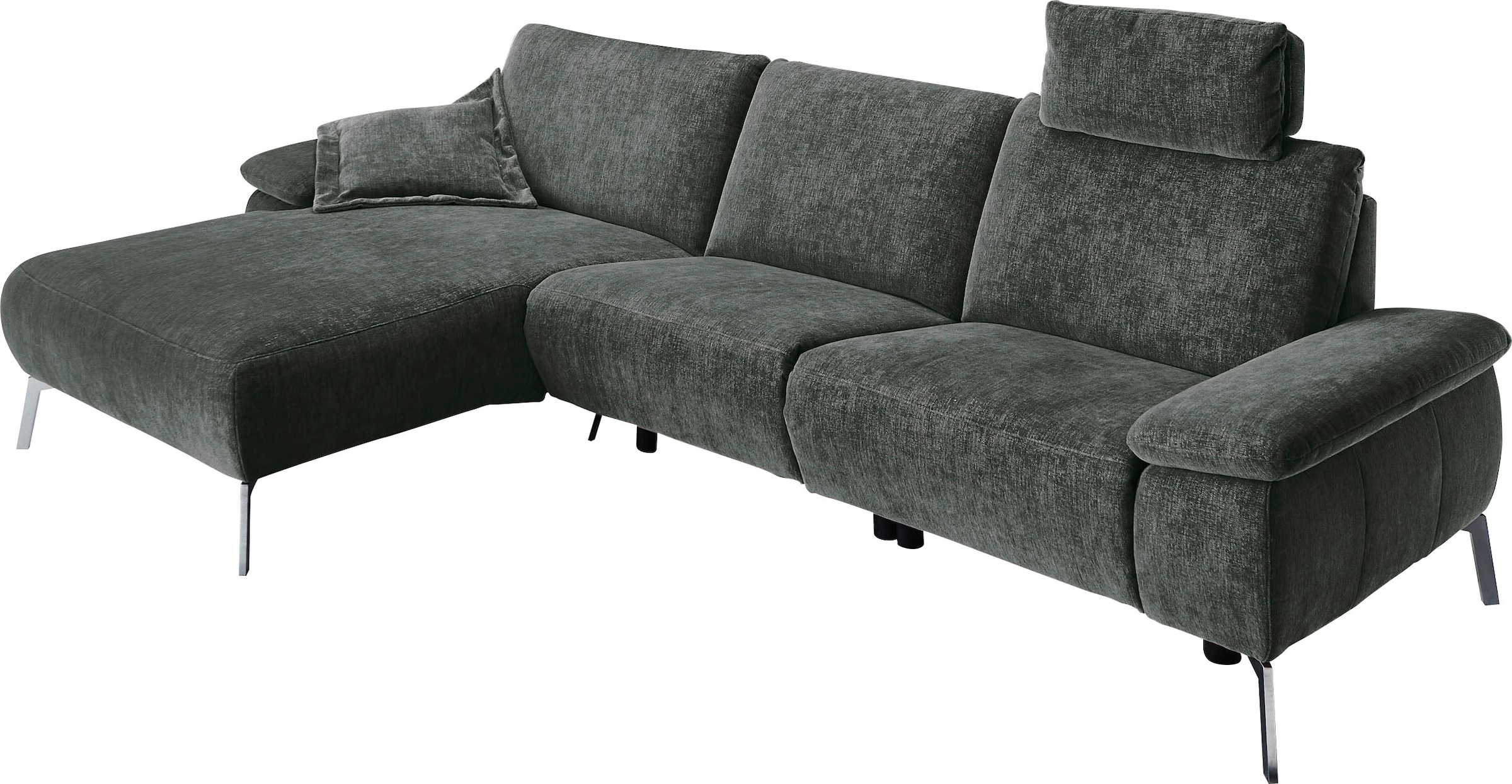 INOSIGN Ecksofa »Bellini L-Form«, teilmotorische Relaxfunktion an 1 Element, klappbare Armlehnen