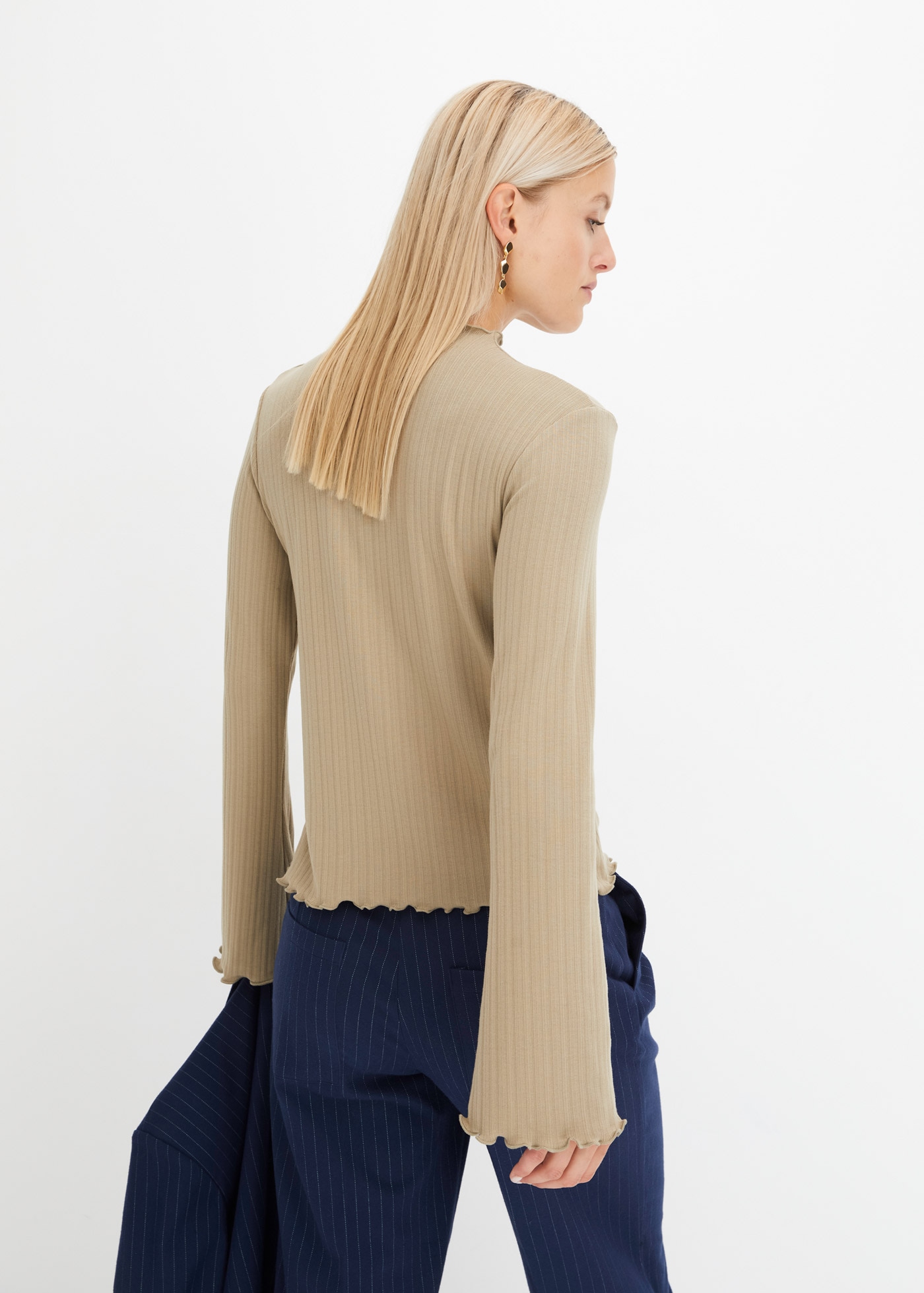 bonprix Langarmshirt »Geripptes Langarmshirt« Geripptes Langarmshirt