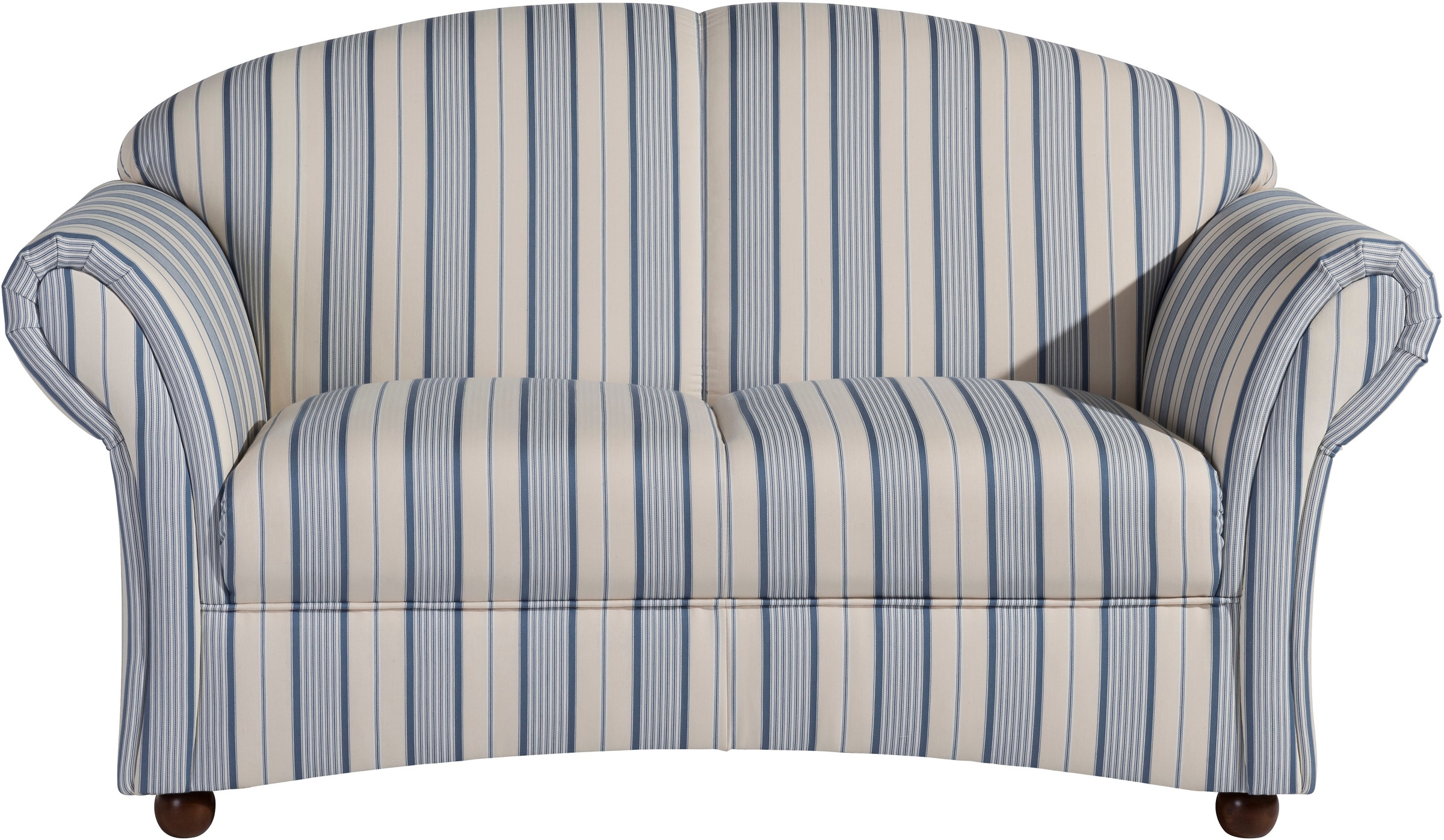 Max Winzer® 2-Sitzer »Caros, klassisch modernes Sofa im Landhausstil, mit hohem Sitzkomfort«, Retro, bequem durch Federkernunterfederung, Streifendesign