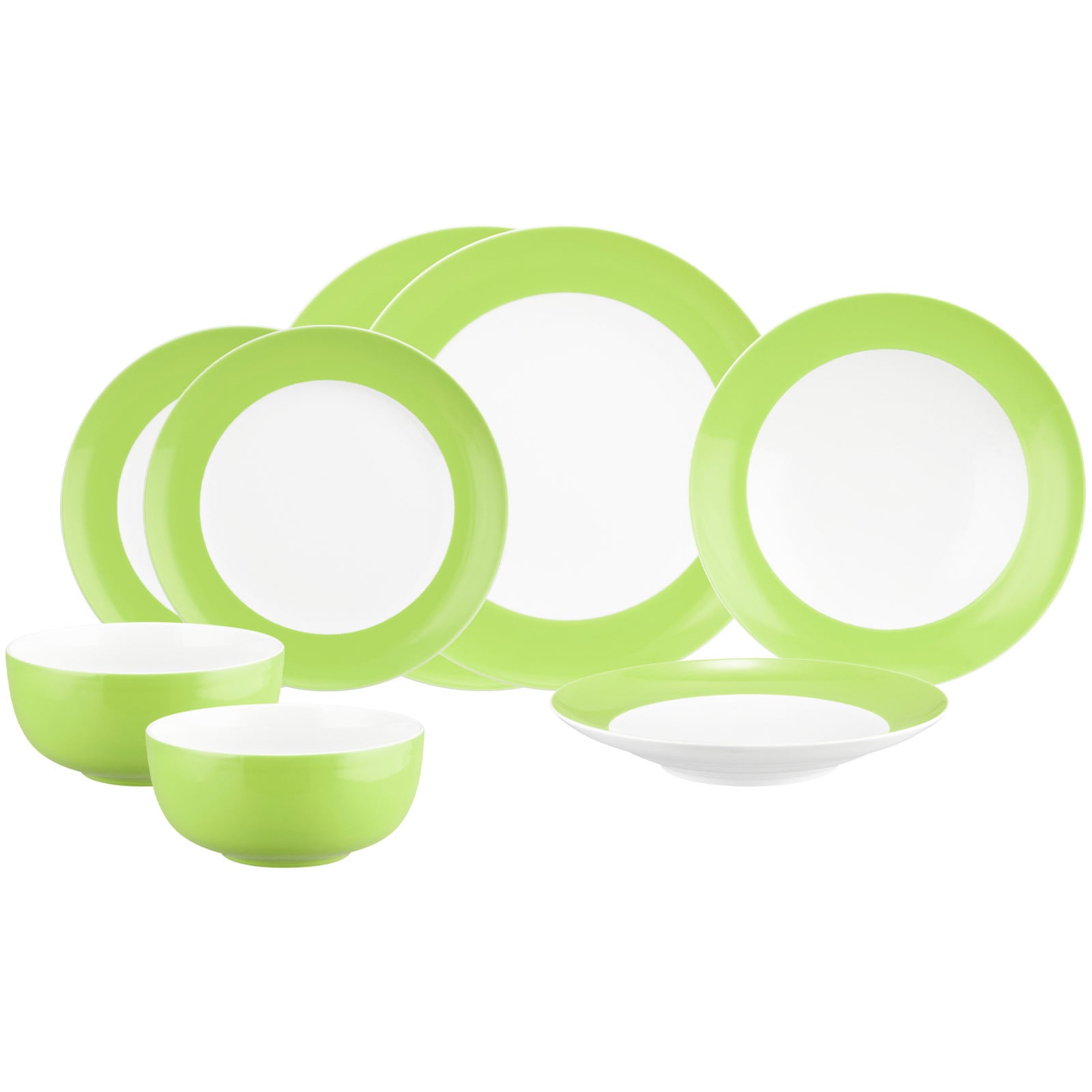 Seltmann Weiden Geschirr-Set »Einsteiger-Set Liberty Pure Colors 8er Set« Spülmaschinenfest, Mikrowellensicher, Ofenfest