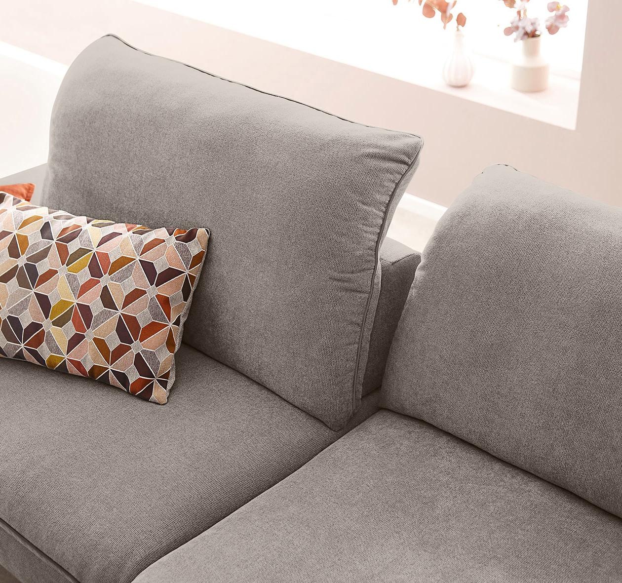 W.SCHILLIG Ecksofa »enjoy&MORE, mit tollem Sitzkomfort, elegant und bequem, L-Form«, mit Sitztiefenverstellung, Füße silber matt, Breite 294 cm
