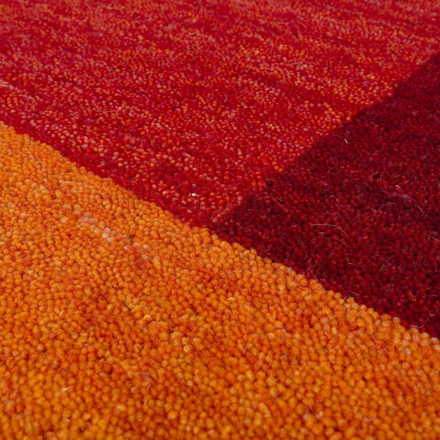 Paco Home Wollteppich »Gabbeh 304«, rechteckig, 14 mm Höhe, Kurzflor, handgewebt, reine Wolle, Gabbeh-Stil, Patchwork Design
